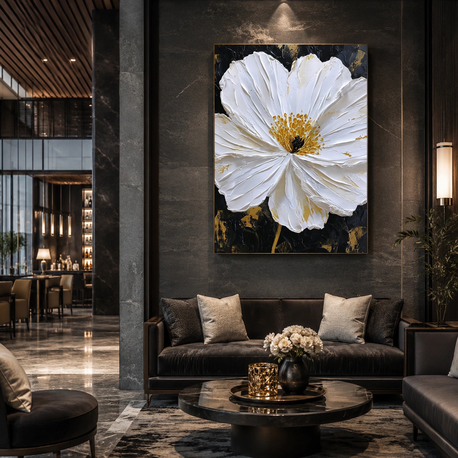 Flower & Tree Abstract Textured Wall Art #ML260