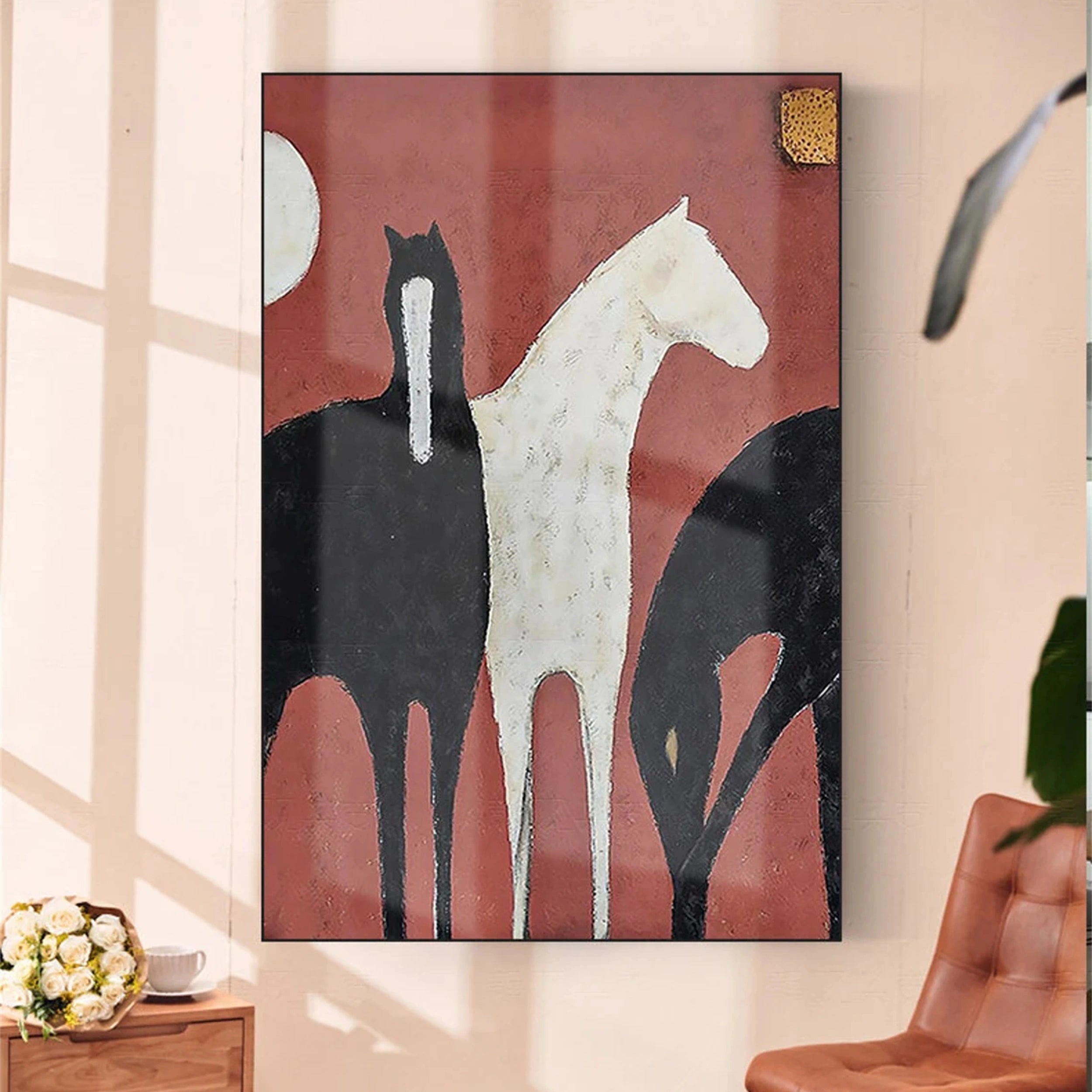 Colorful Horse Abstract Animal Wall Art #AL005