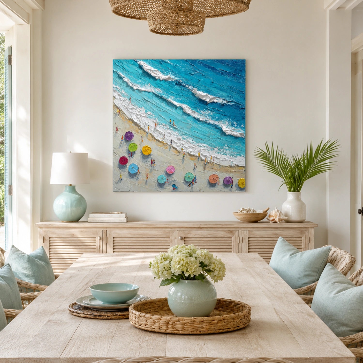 Sea & Sky Abstract Textured Wall Art #MS324