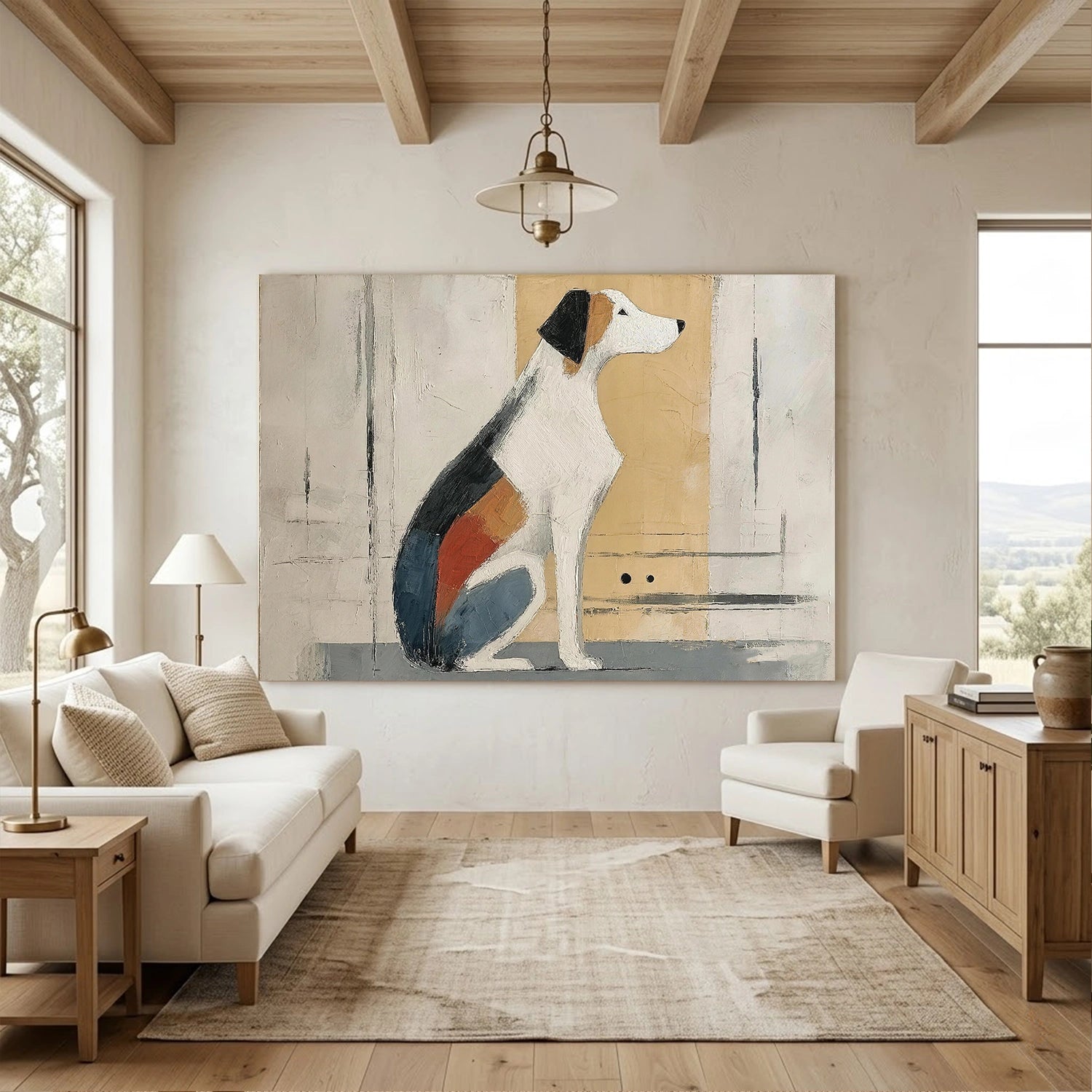 Abstract Animal Dog Wall Art #AL213