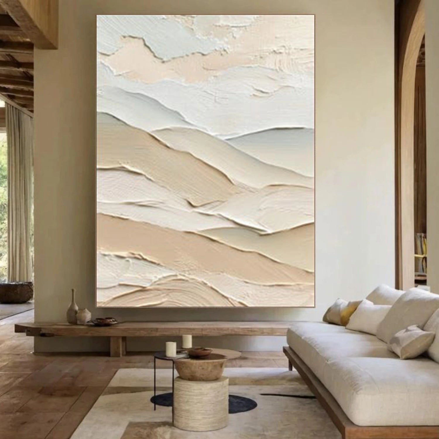 Minimalist Mountain Textured Canvas Art #MM350