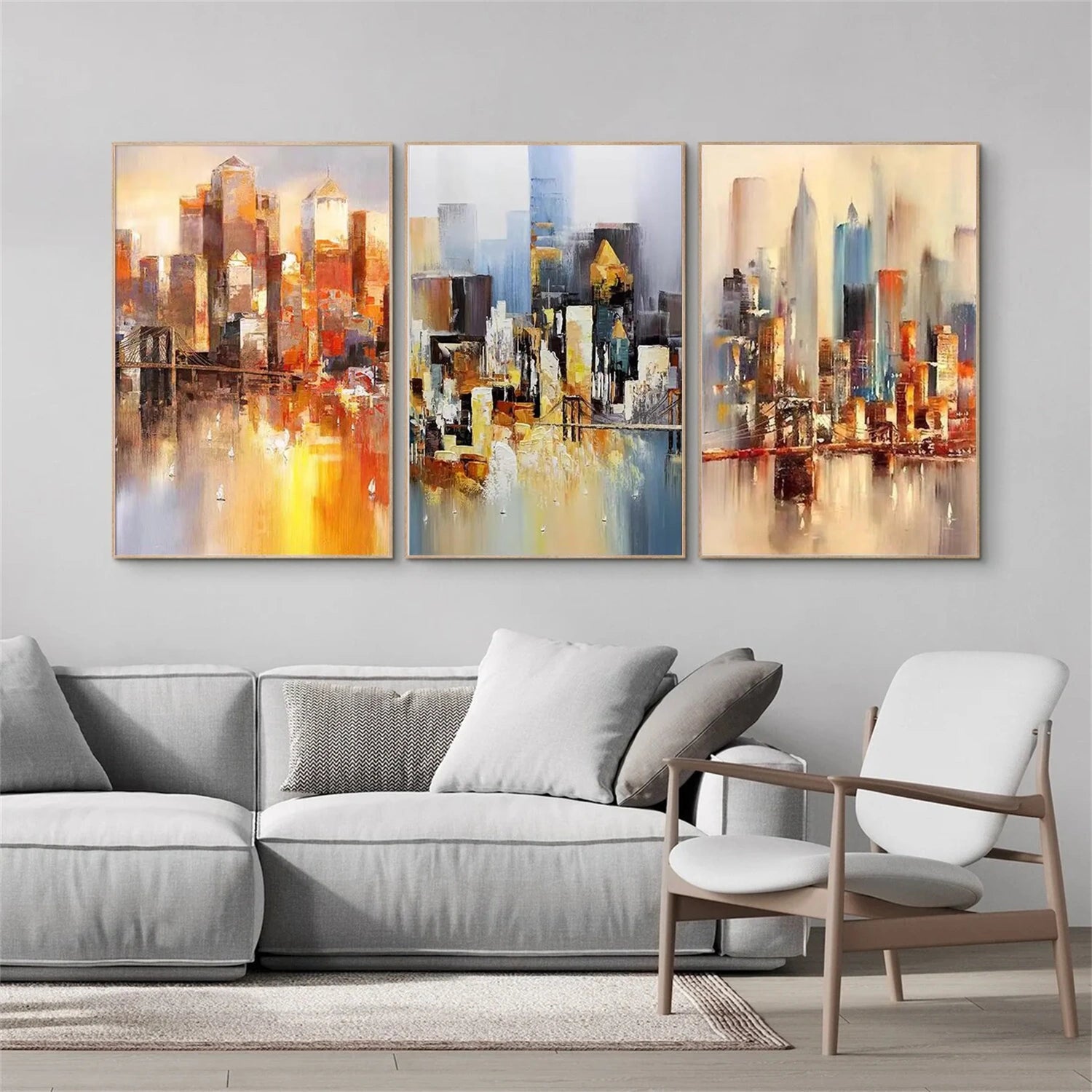 Abstract Canvas Art Set of 3 #WS679