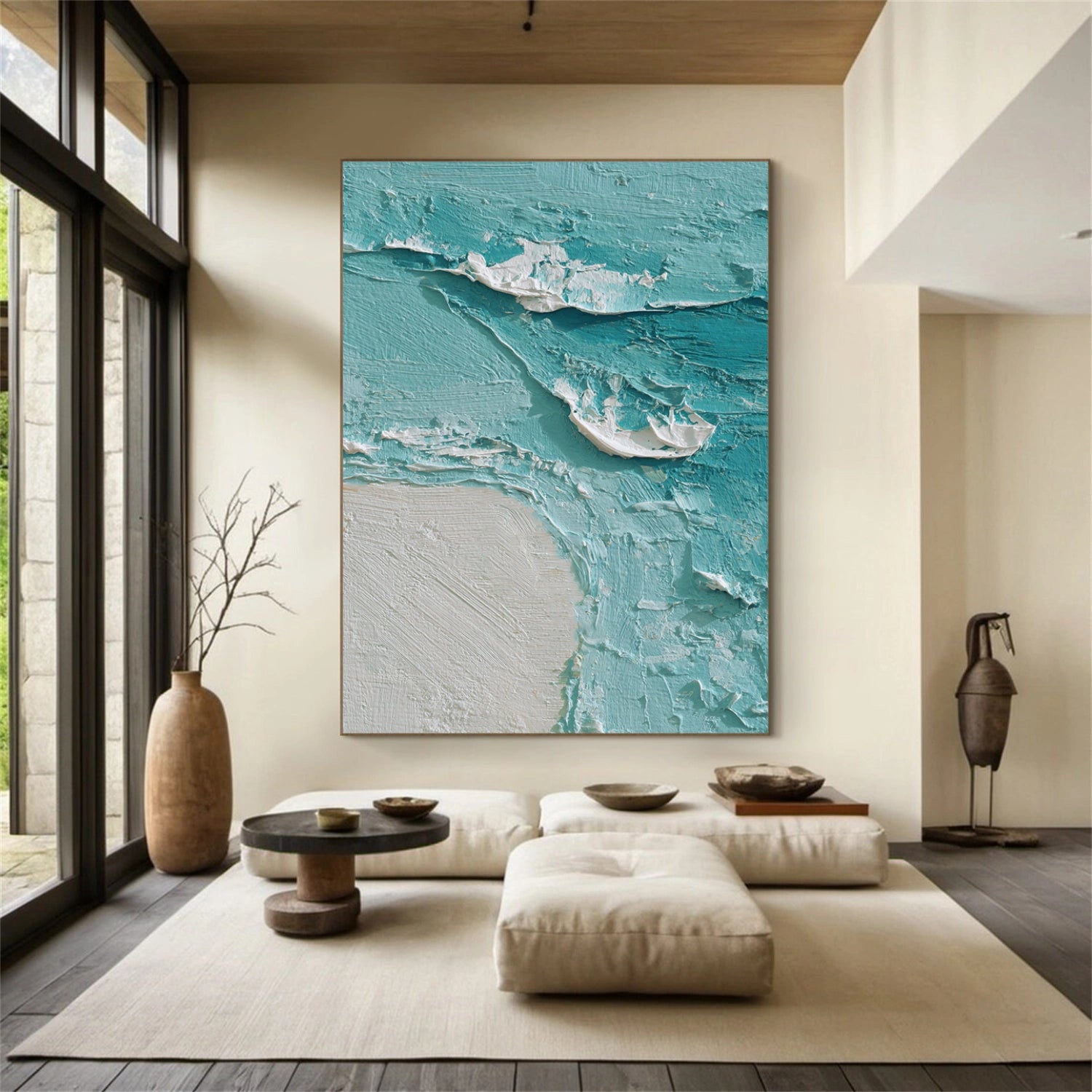 Sea & Sky Abstract Textured Wall Art #MS148