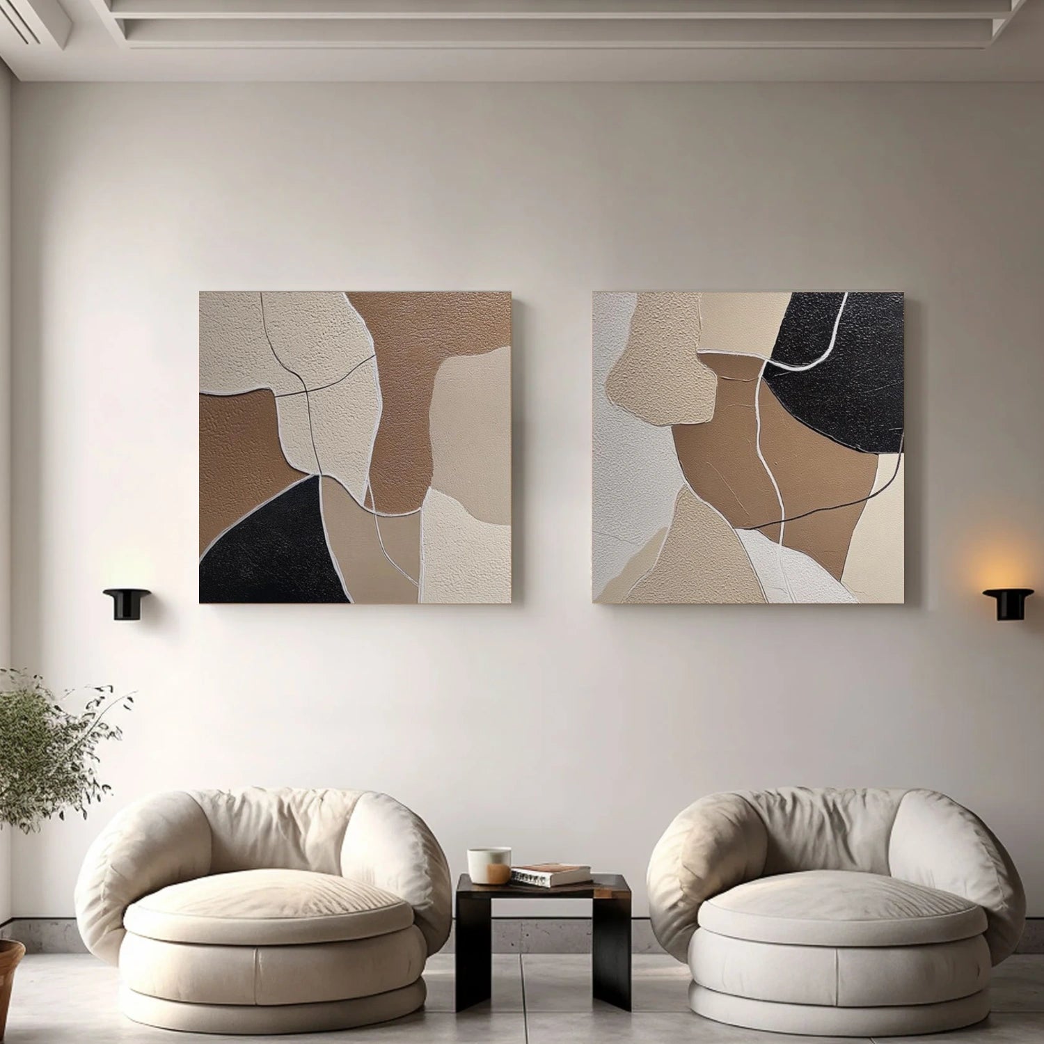 Abstract Canvas Art Set of 2 #WS807