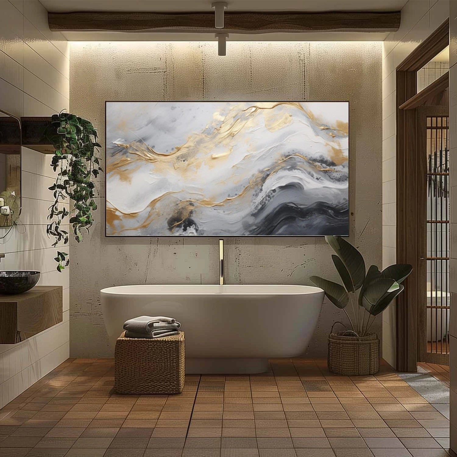 Abstract Textured Canvas Art #WS948