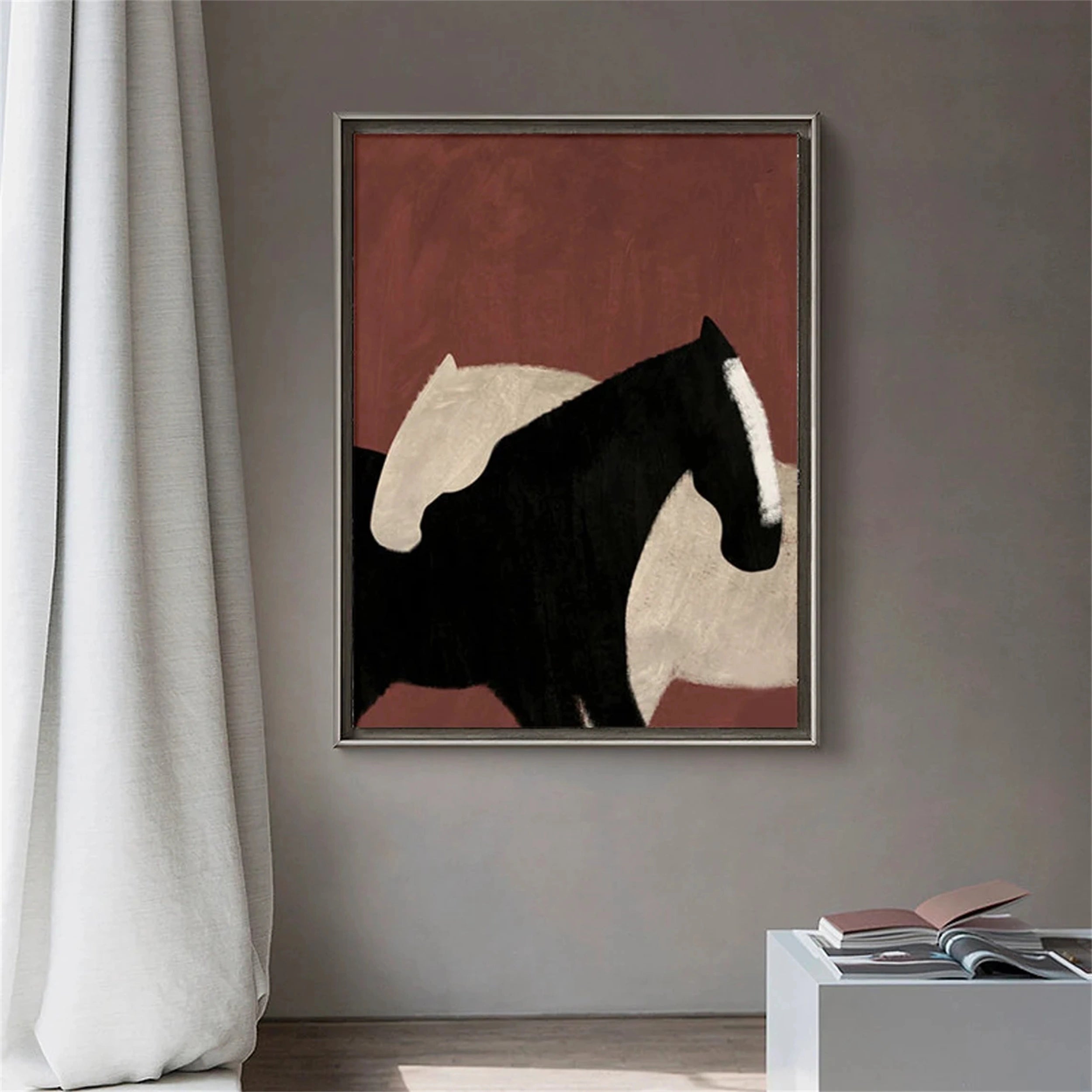 Colorful Horse Abstract Animal Wall Art #AL004