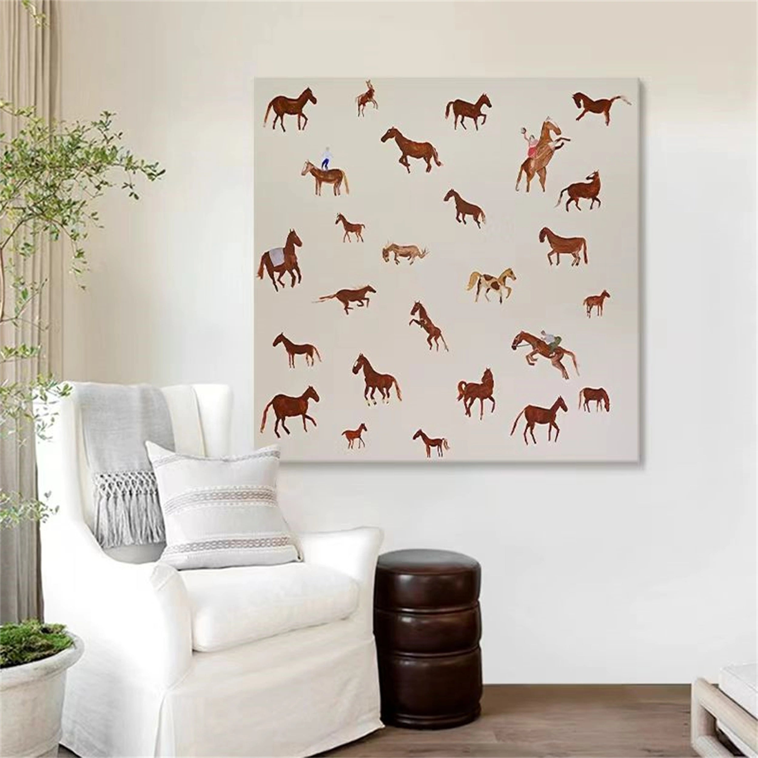 Colorful Horse Abstract Animal Wall Art #AL013