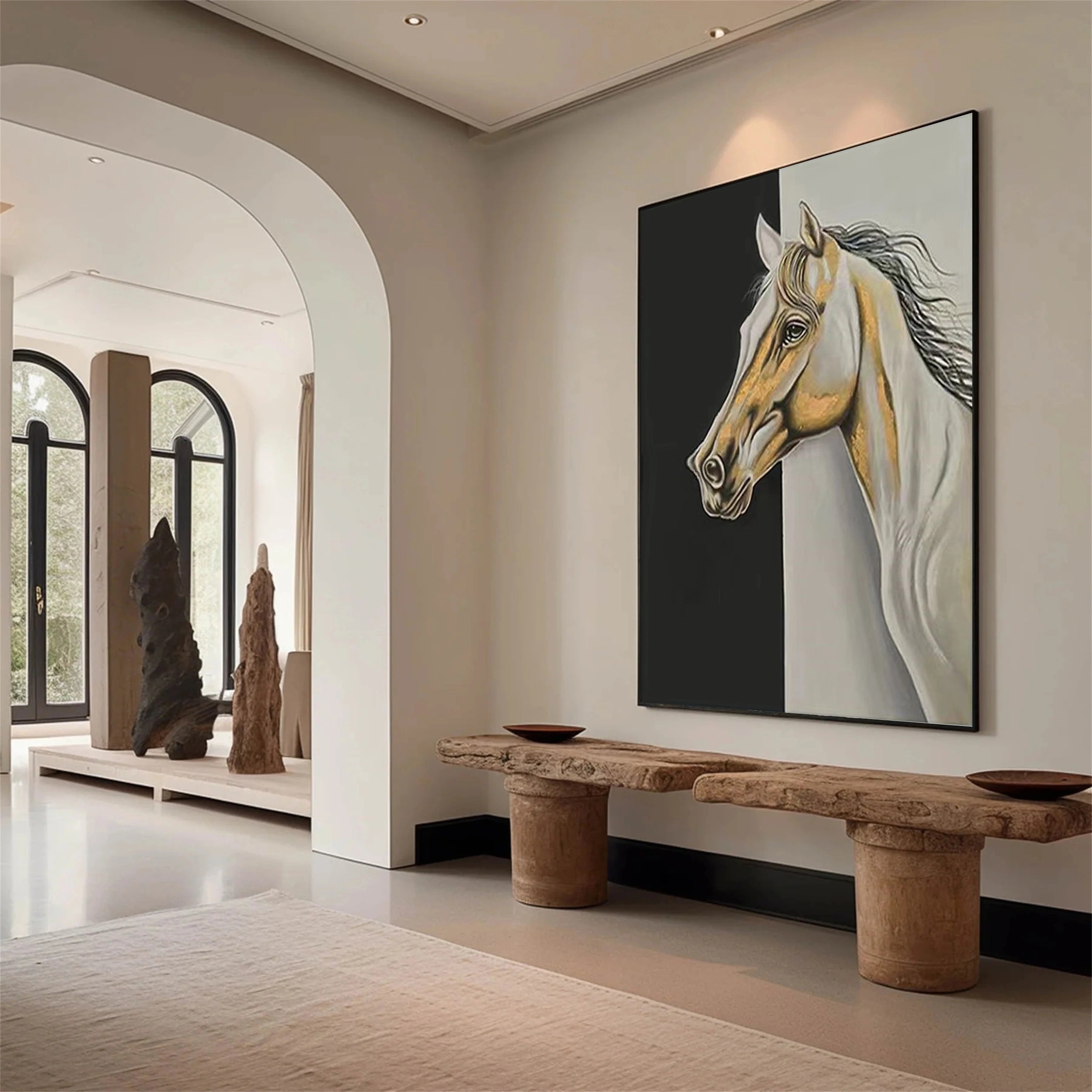 Colorfu Horse Abstract Animal Wall Art #AL014