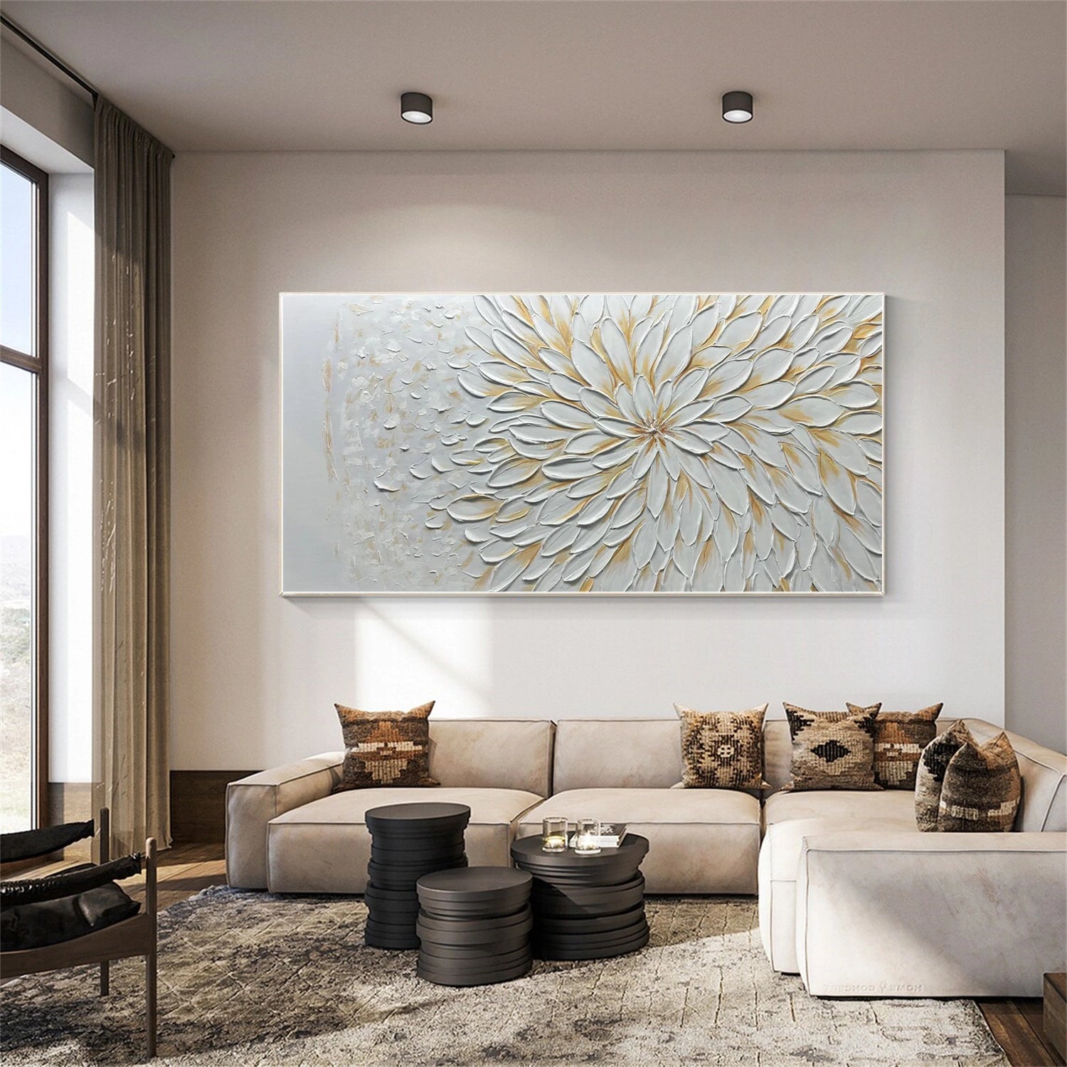 Flower & Tree Abstract Textured Wall Art #ML093