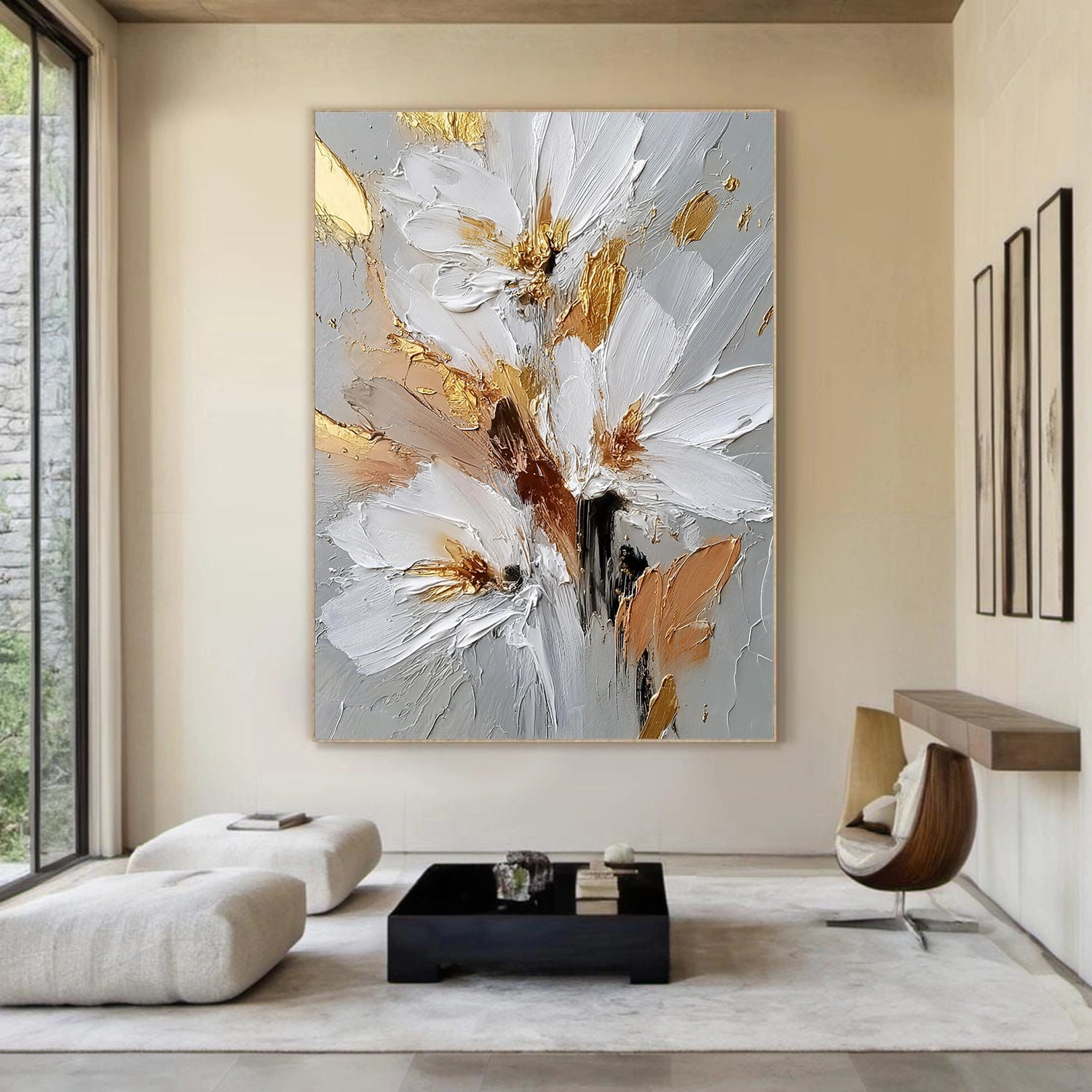 Flower & Tree Abstract Textured Wall Art #ML231