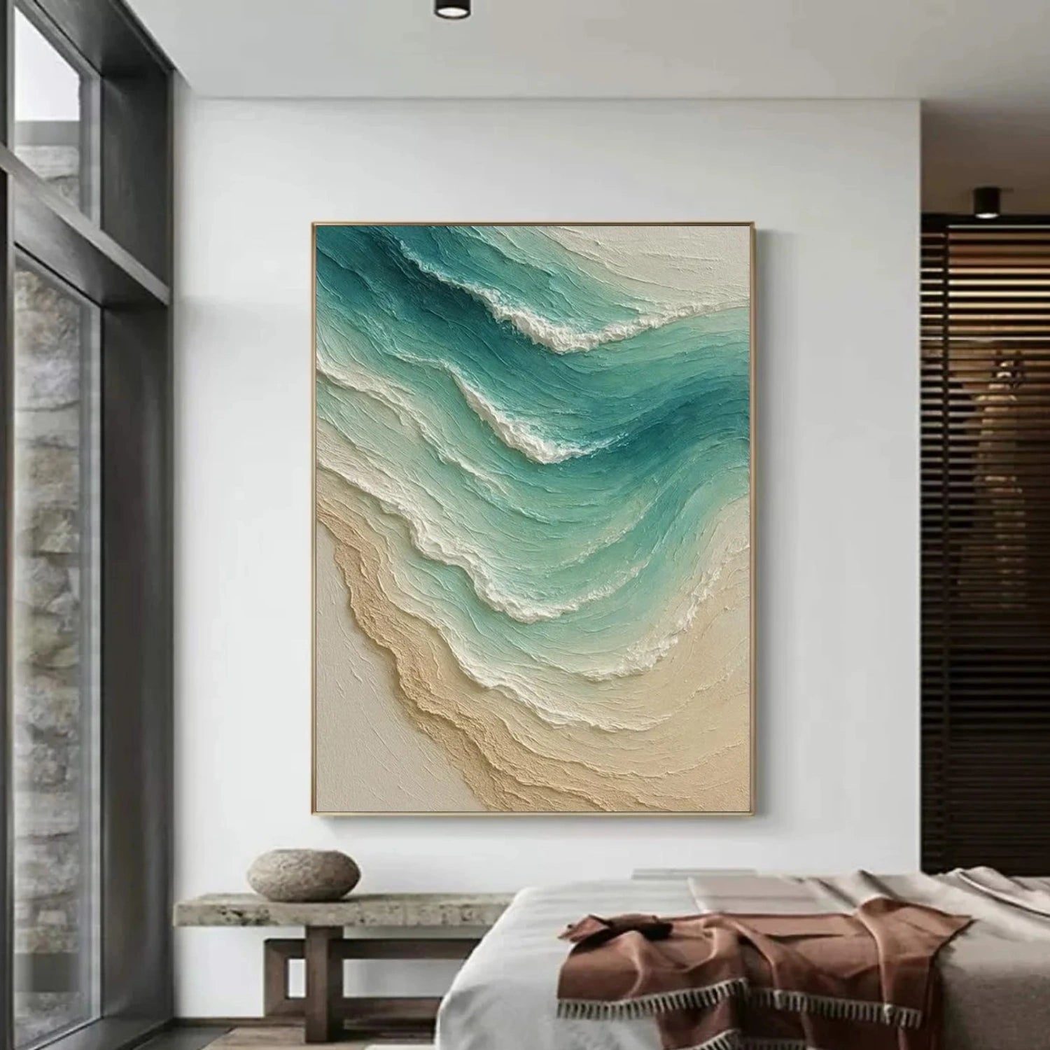 Sea & Sky Abstract Textured Wall Art #MS200