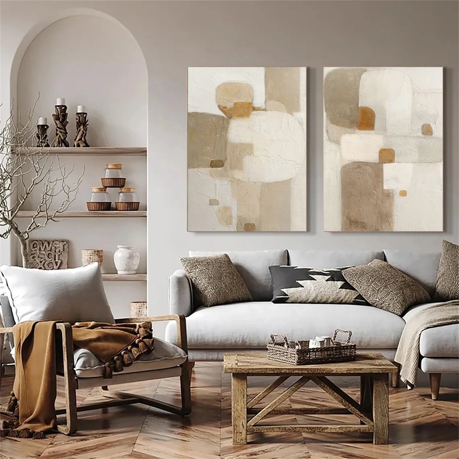 Wabi Sabi Canvas Art Set of 2 #WS686