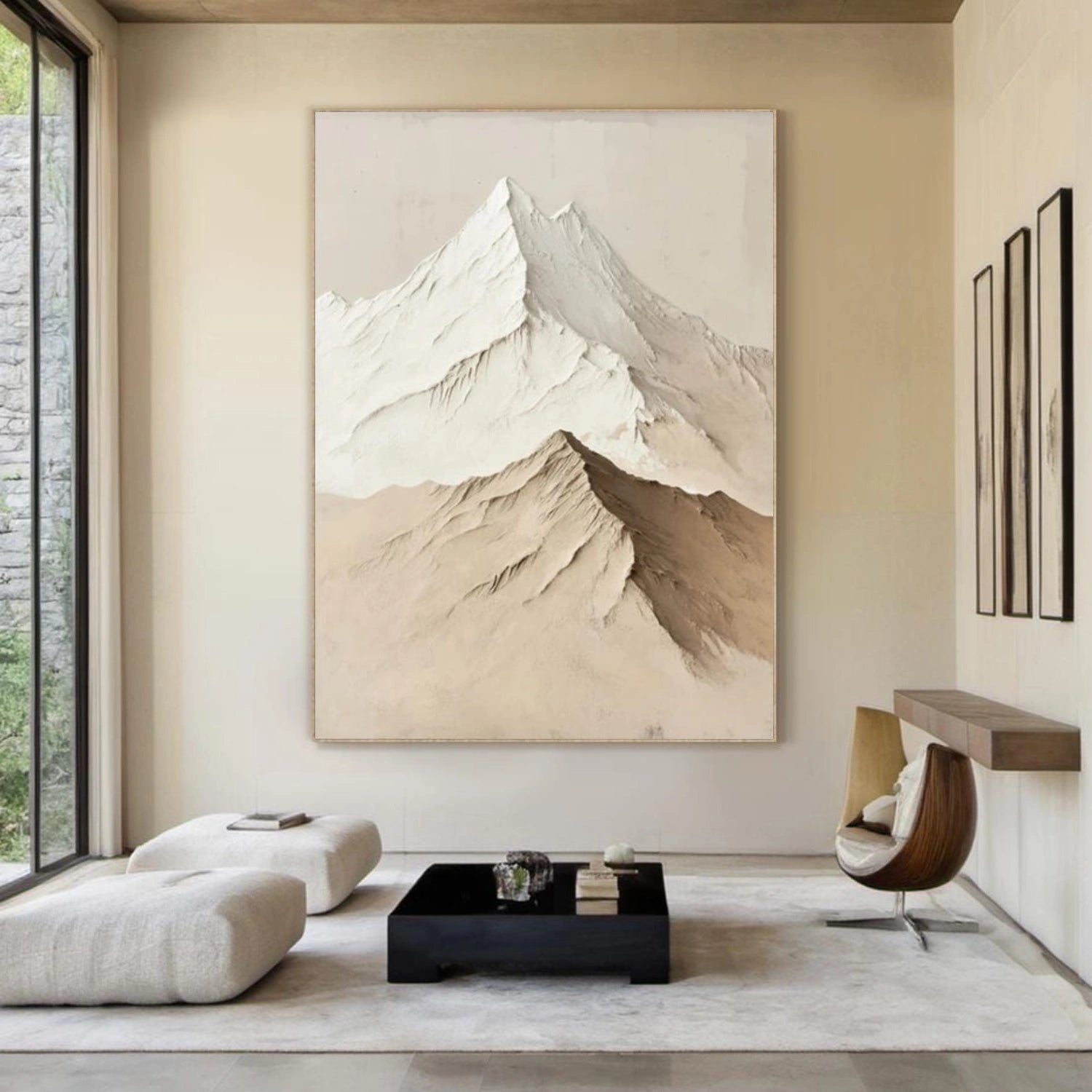 Minimalist Mountain Textured Canvas Art #MM351