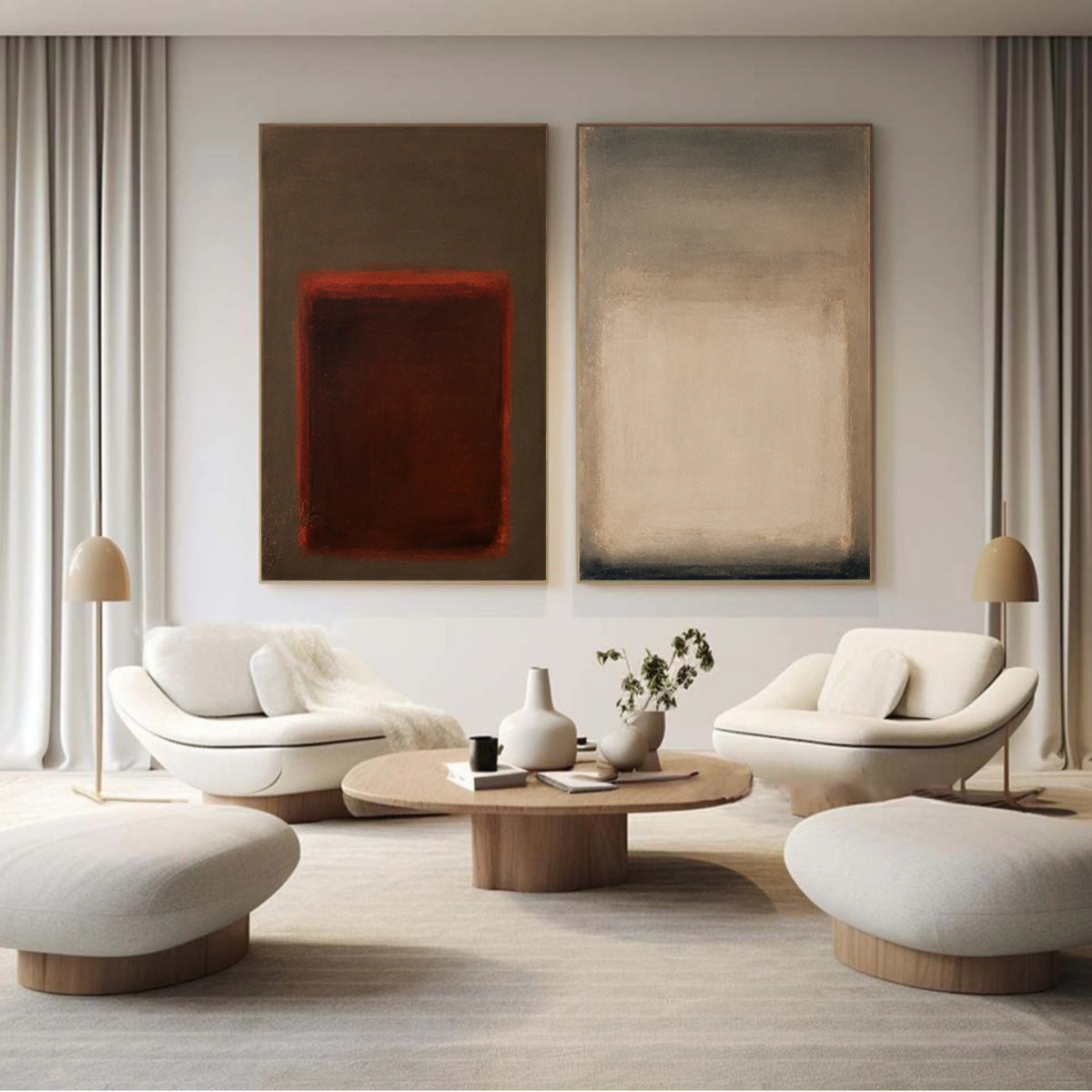 Abstract Canvas Art Set of 2 #WS1222