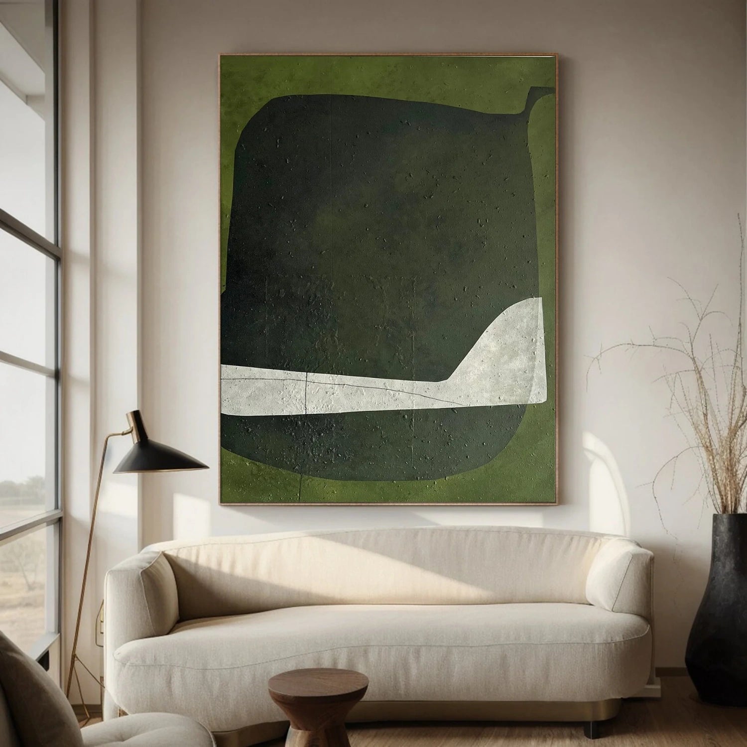 Green Abstract Art Painting #WS663