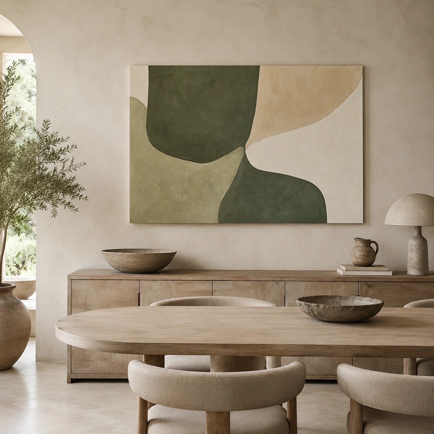 Green Minimalist Canvas Art #MM403