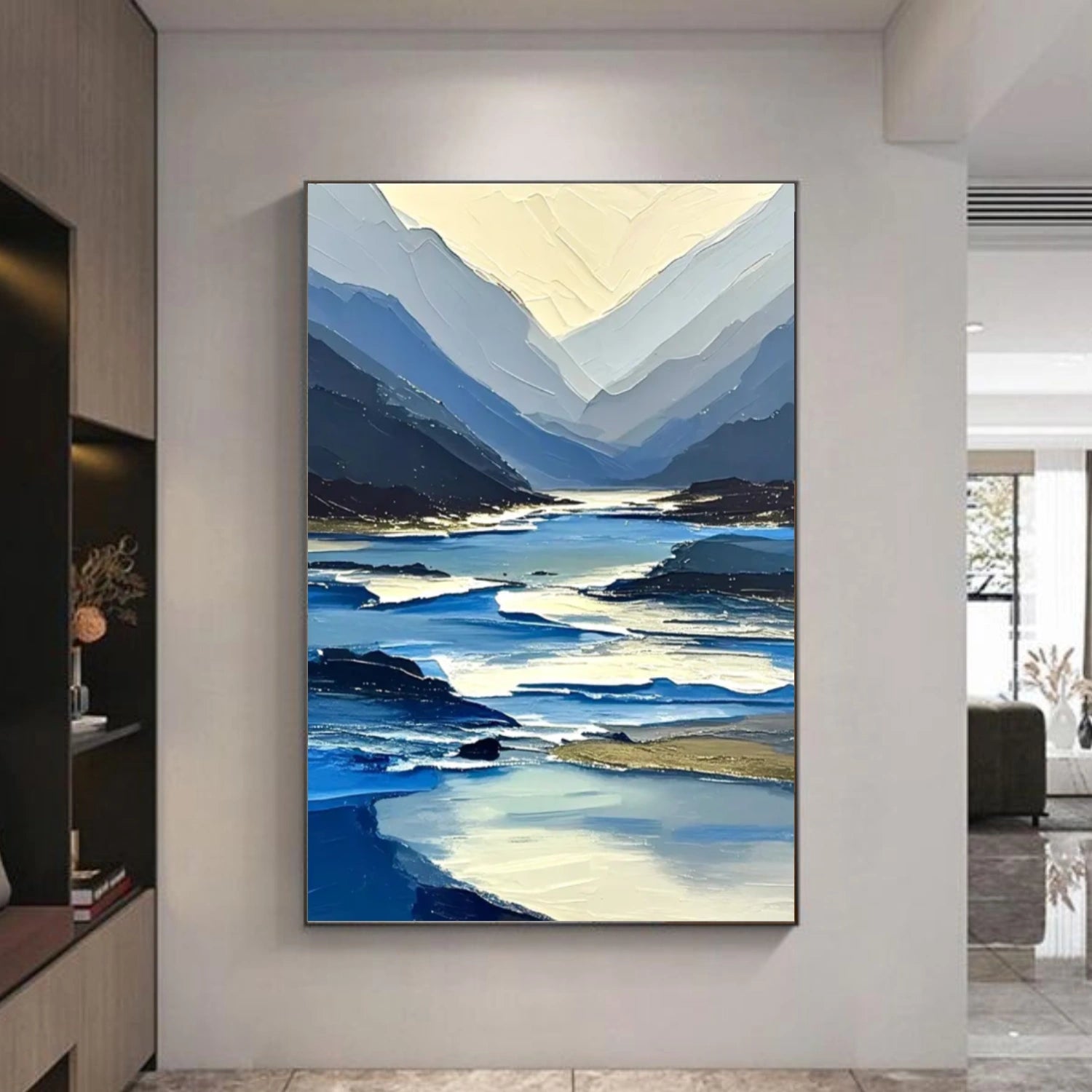 Abstract Mountain Canvas Art #MM279