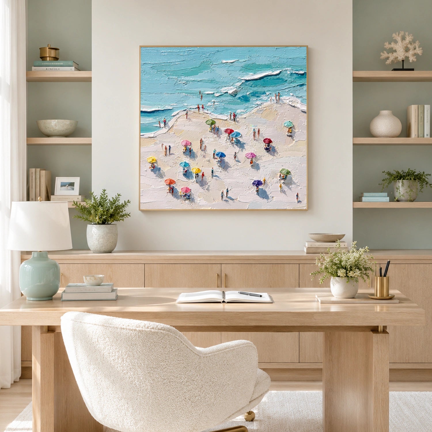Sea & Sky Abstract Textured Wall Art #MS327