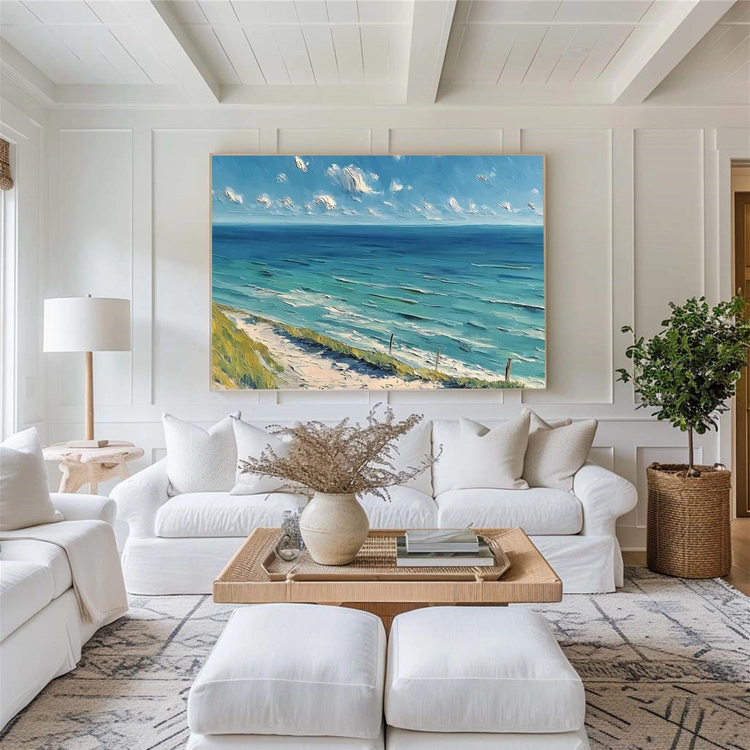 Sea & Sky Abstract Textured Wall Art #MS162