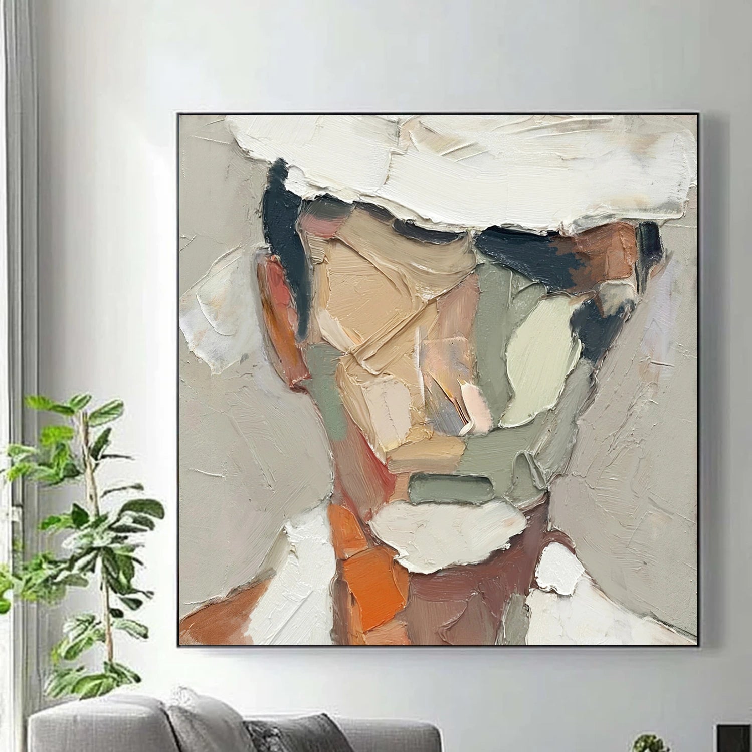 Abstract Portrait Textured Wall Art #AP127