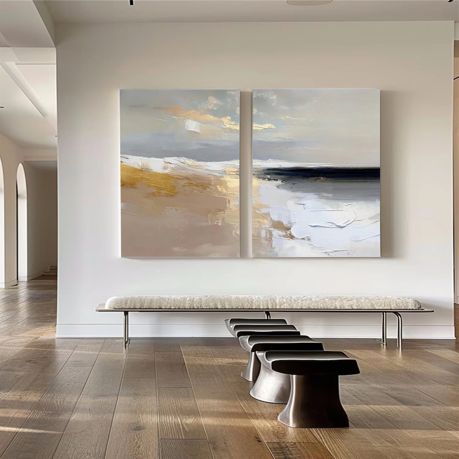 Sea & Sky Abstract Wall Art Set of 2 #MS224