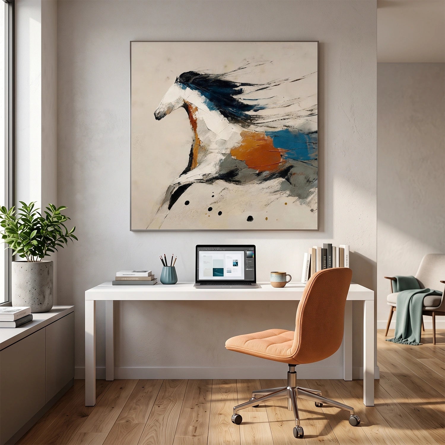 Abstract Animal Horse Wall Art #AL209