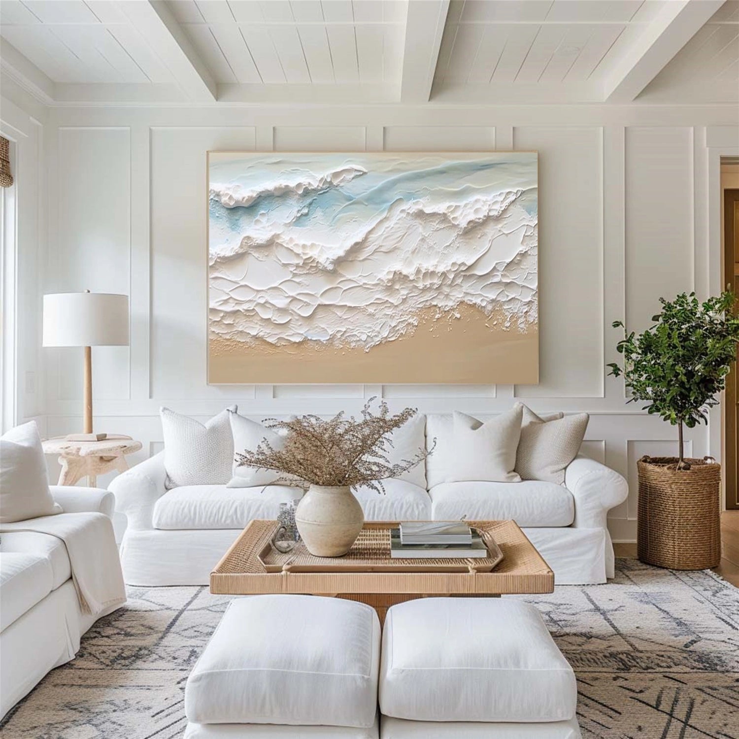 Sea & Sky Abstract Textured Wall Art #MS147