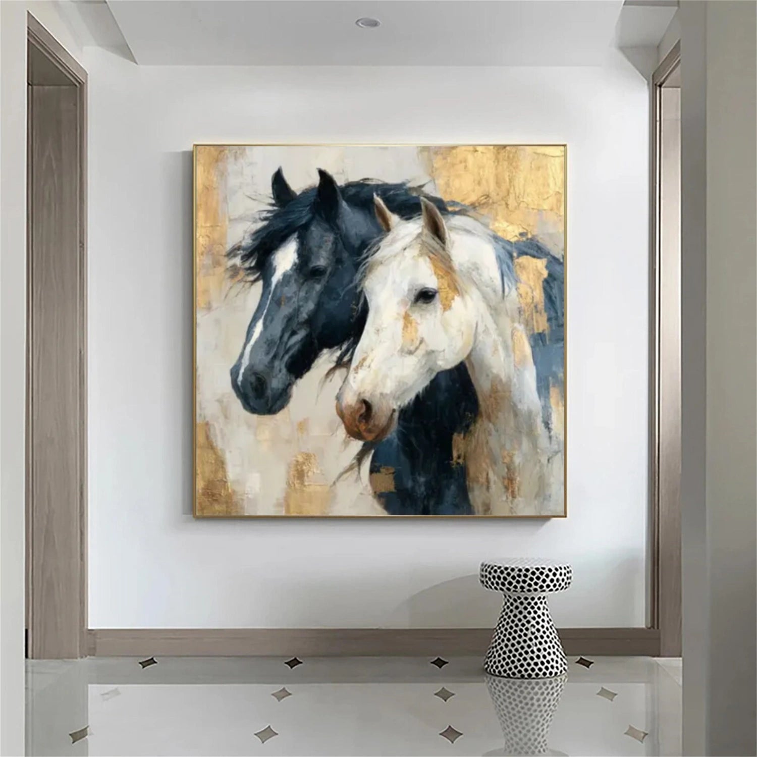 Abstract Animal Horse Wall Art #AL144
