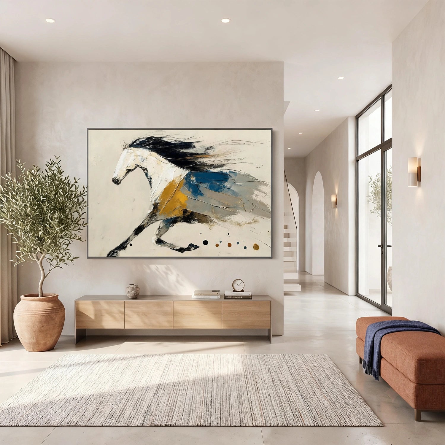 Abstract Animal Horse Wall Art #AL212