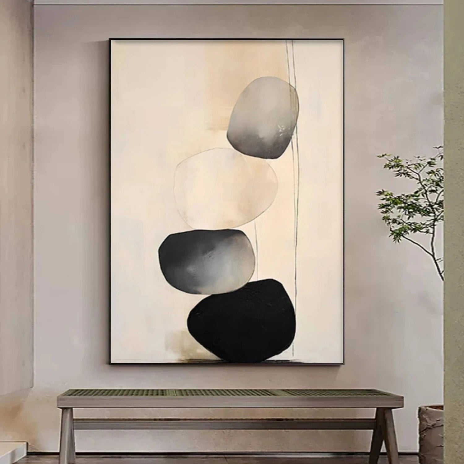 Wabi Sabi Textured Canvas Art #WS972