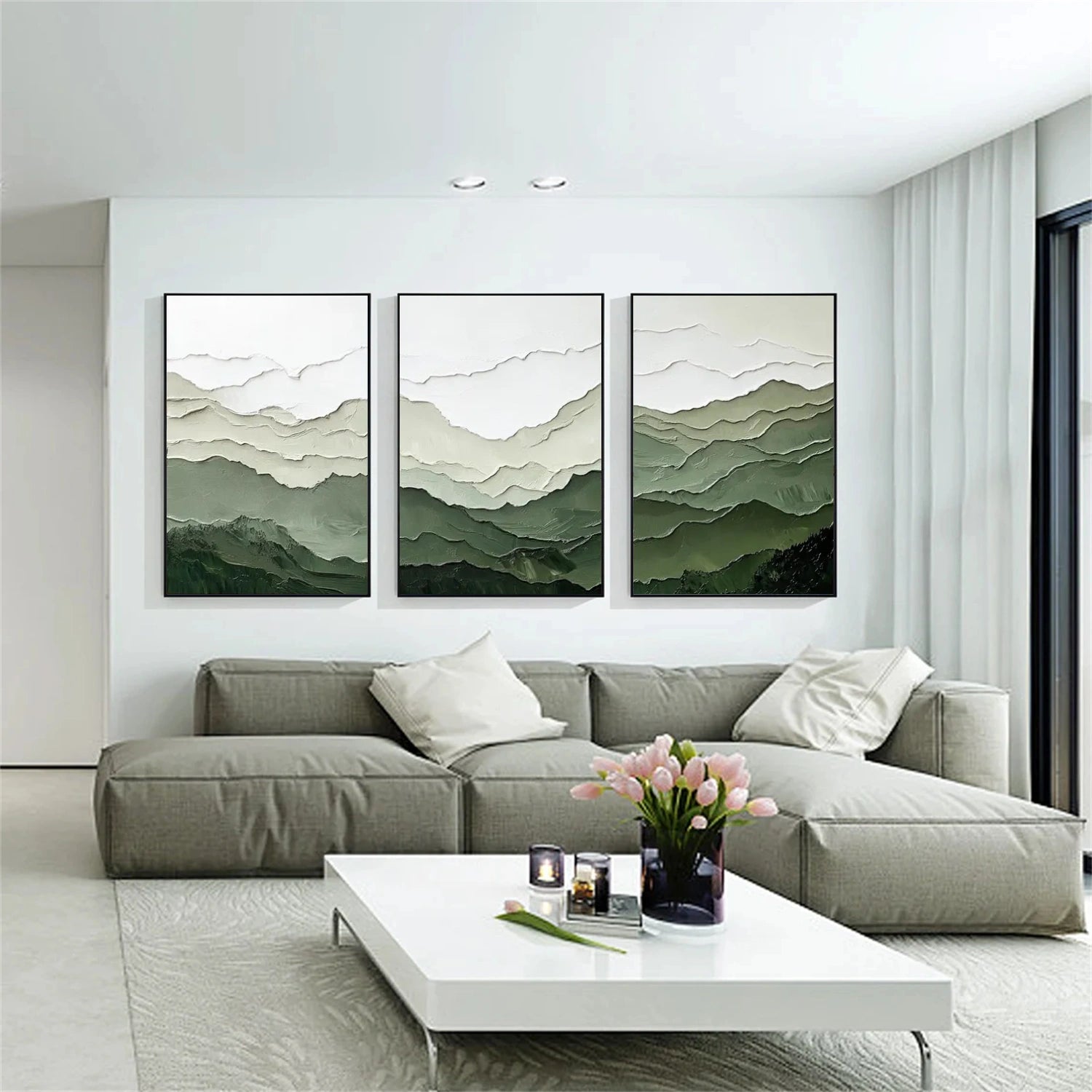Minimalist Mountain Canvas Art Set of 3 #MM312