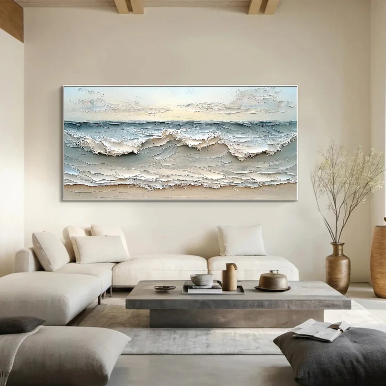 Sea & Sky Abstract Textured Wall Art #MS312