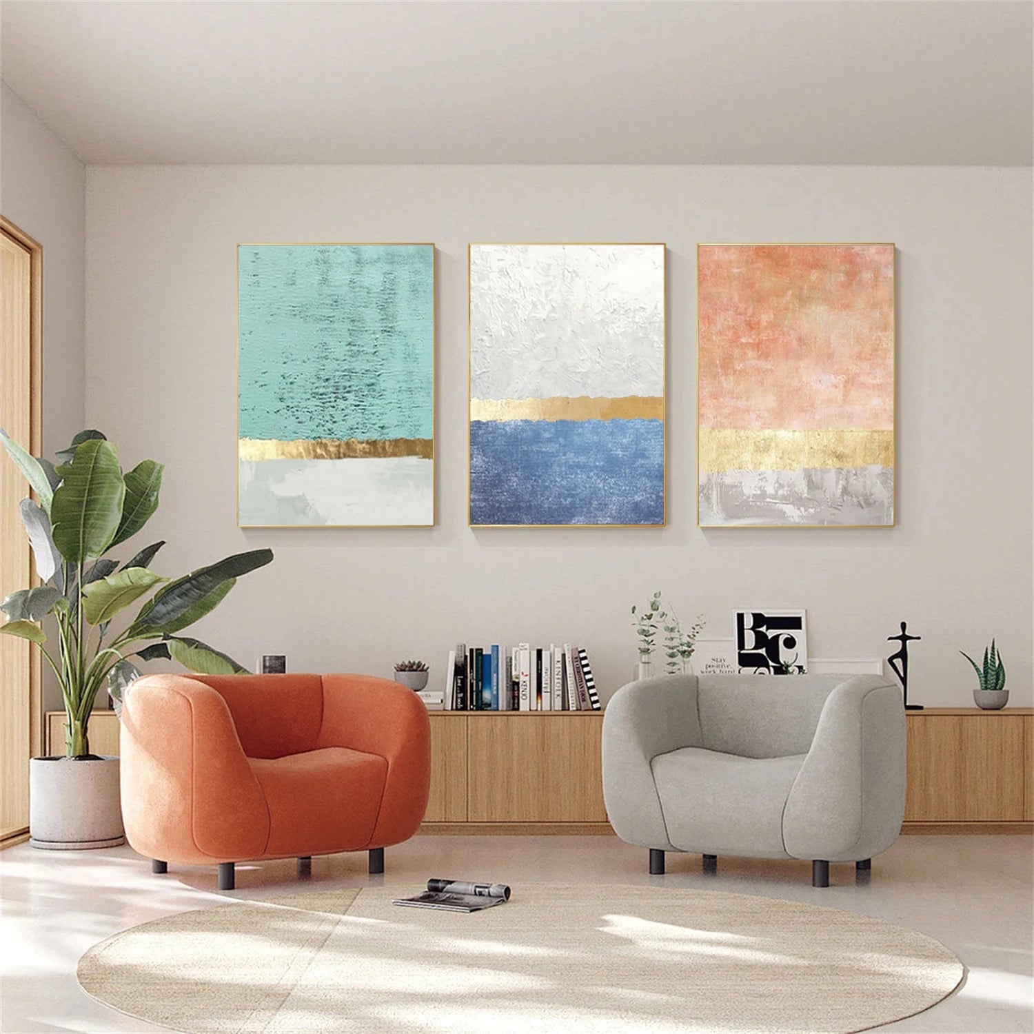 Abstract Canvas Art Set of 3 #WS801