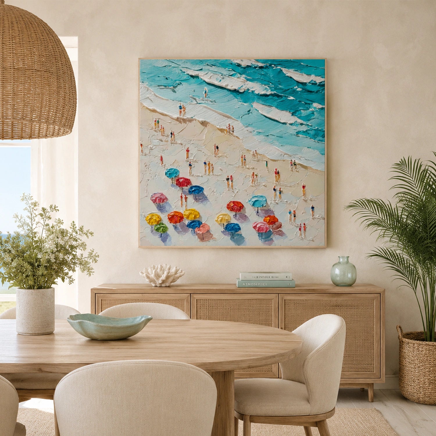 Sea & Sky Abstract Textured Wall Art #MS332