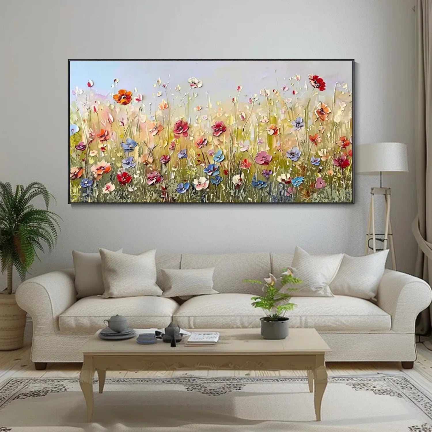 Colorful Flower Abstract Textured Wall Art #ML063