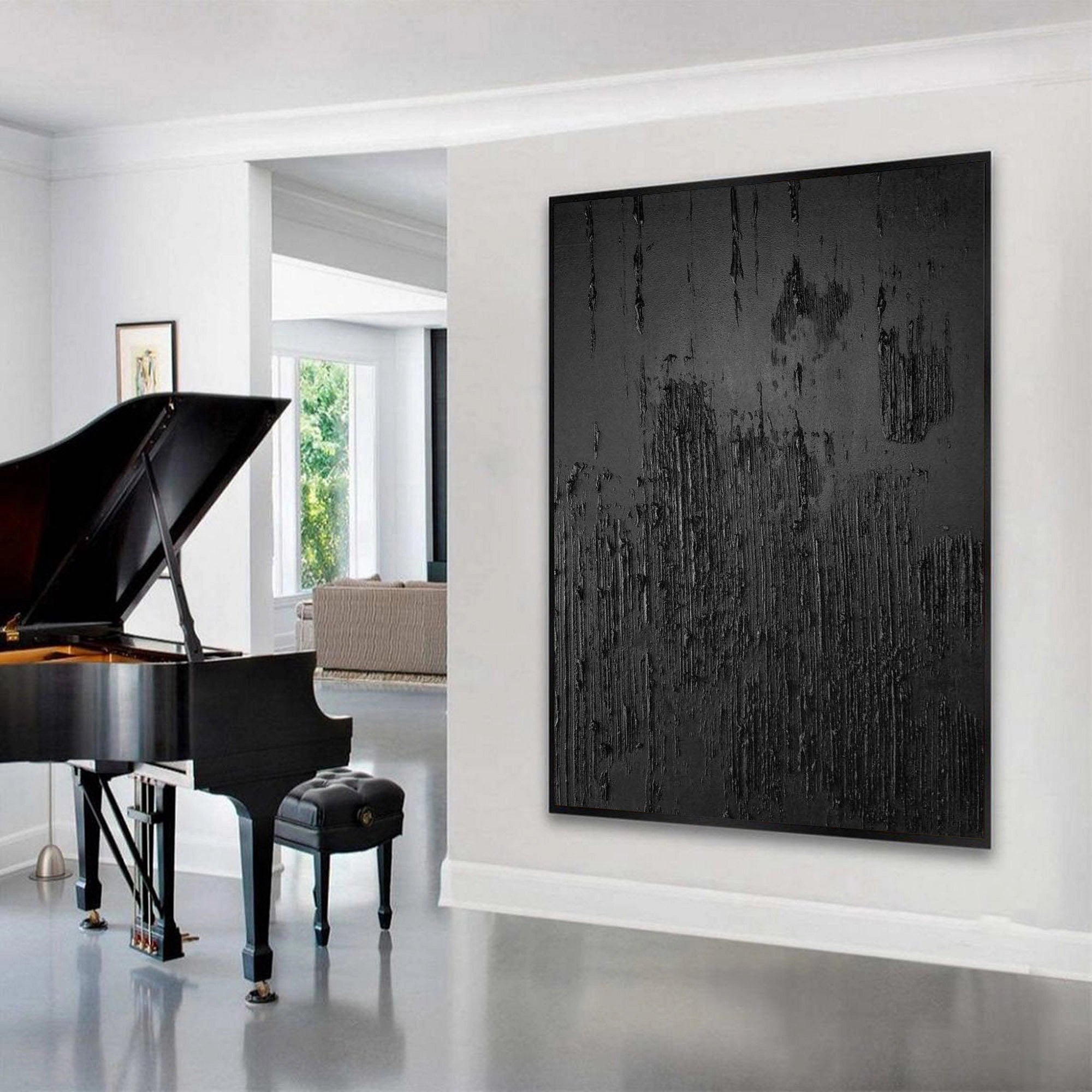 Original Plaster Textured Minimalist Painting Wall Decor by Artist
