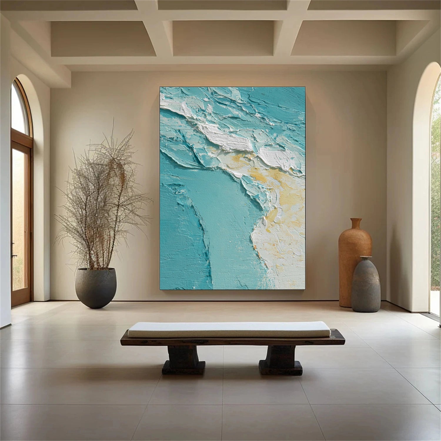 Sea & Sky Abstract Textured Wall Art #MS150
