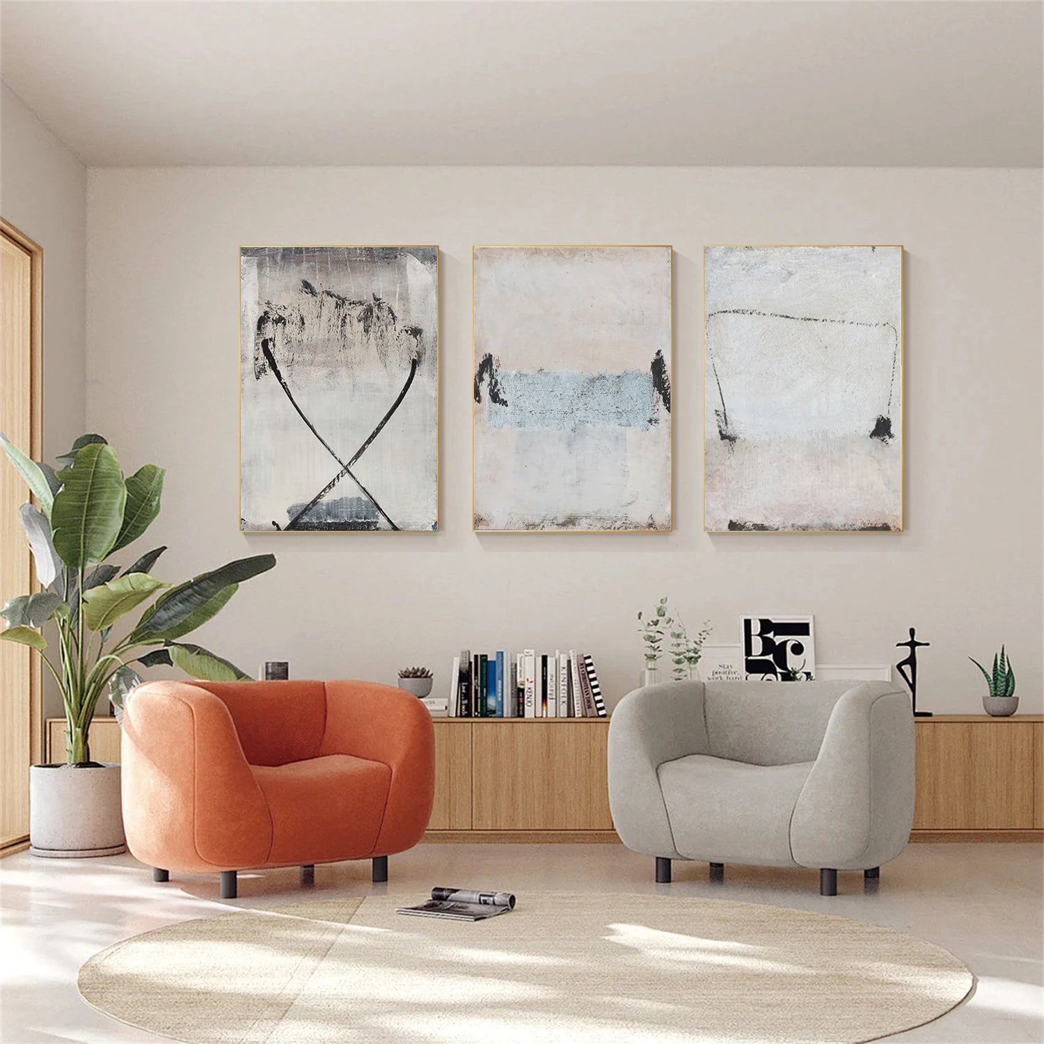 Wabi Sabi Canvas Art Set of 3 #WS685