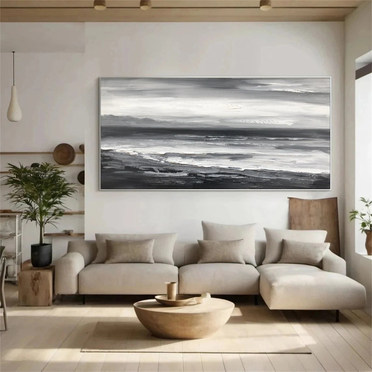 Sea & Sky Abstract Textured Wall Art #MS182