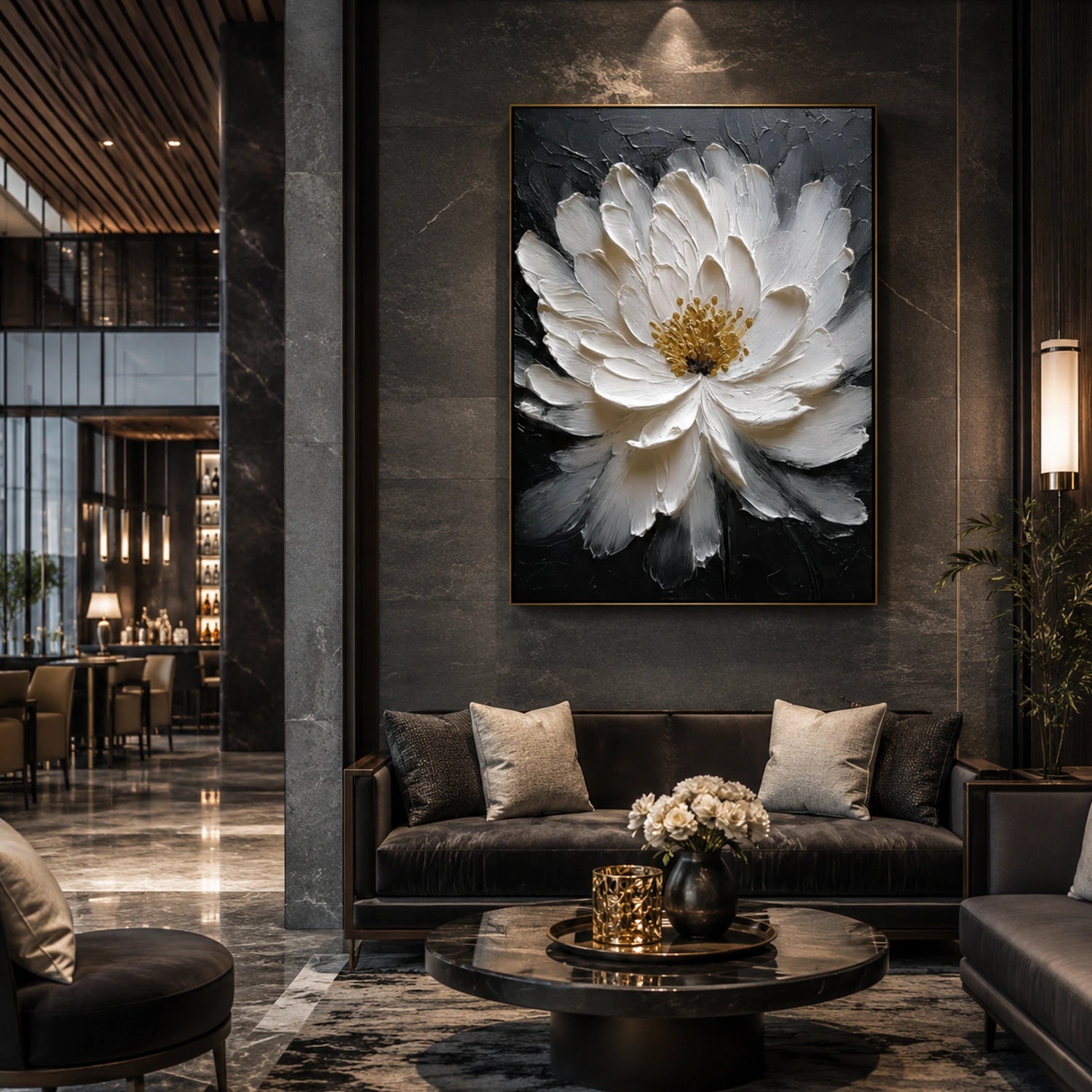 Flower & Tree Abstract Textured Wall Art #ML258