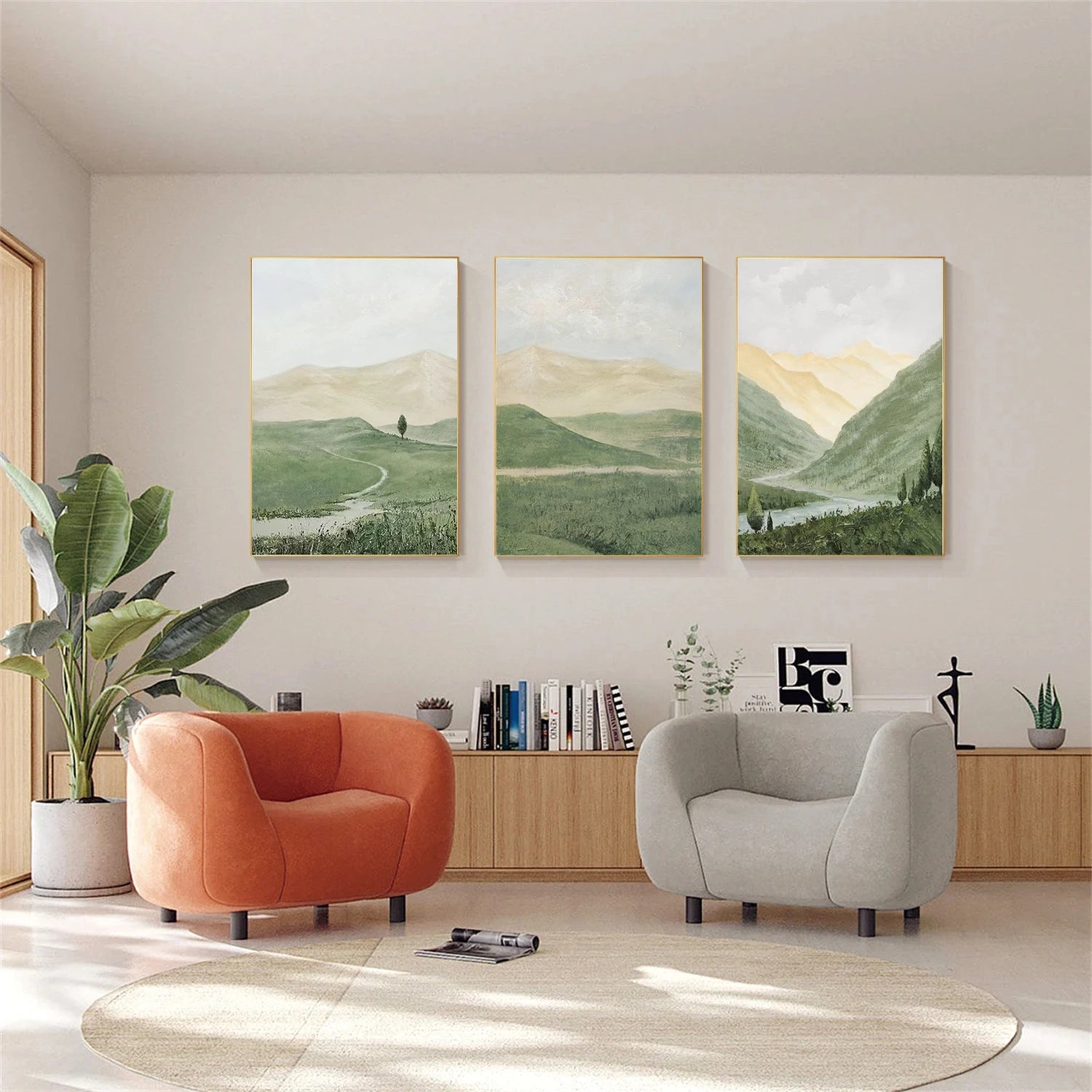 Minimalist Mountain Canvas Art Set of 3 #MM260