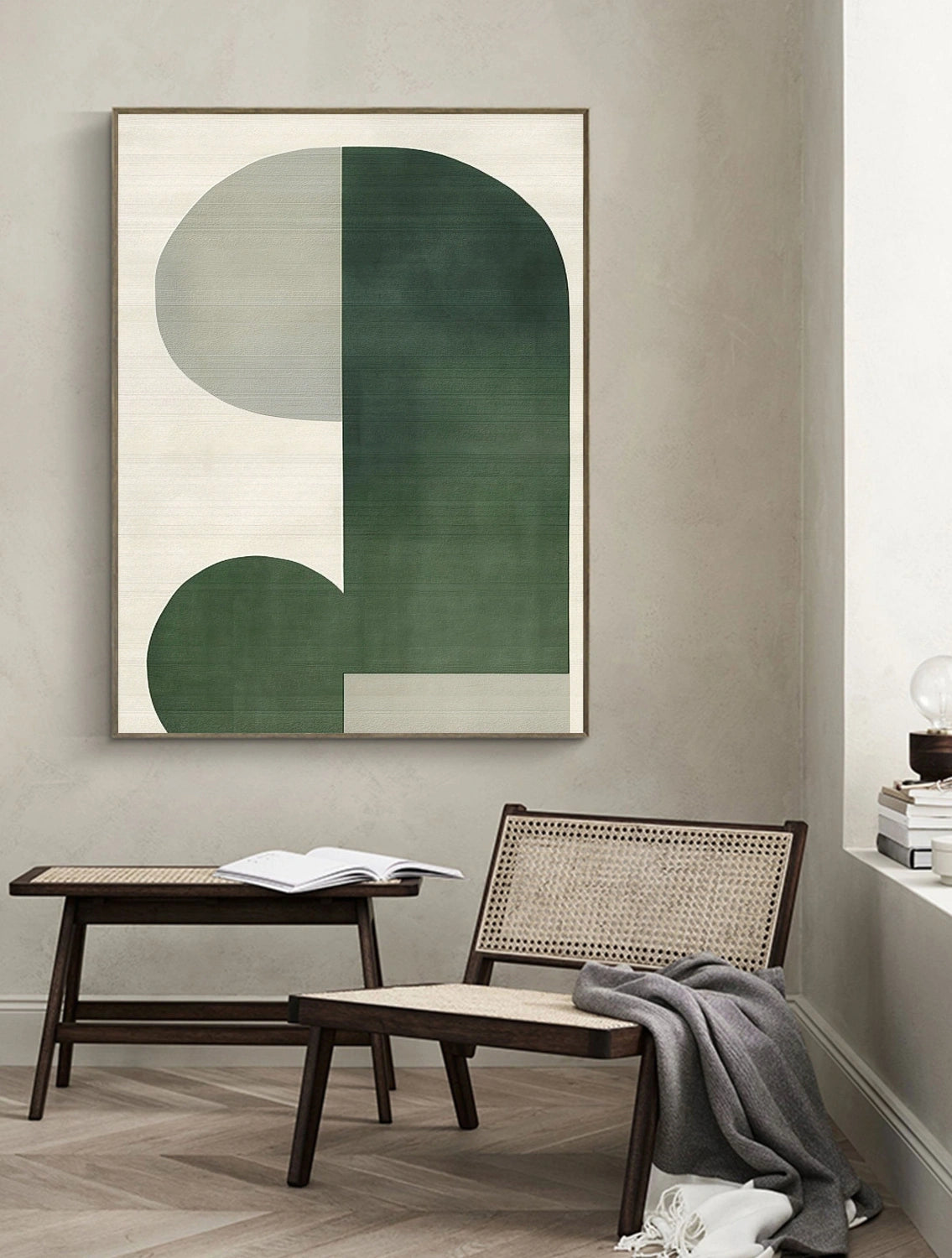 Green Abstract Art Painting #WS451