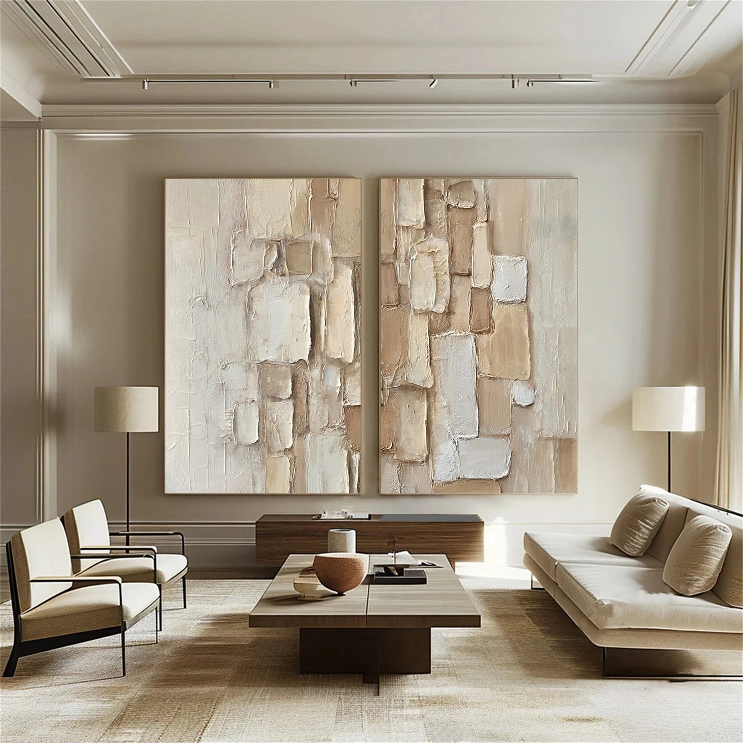 Abstract Textured Canvas Art Set of 2 #WS824