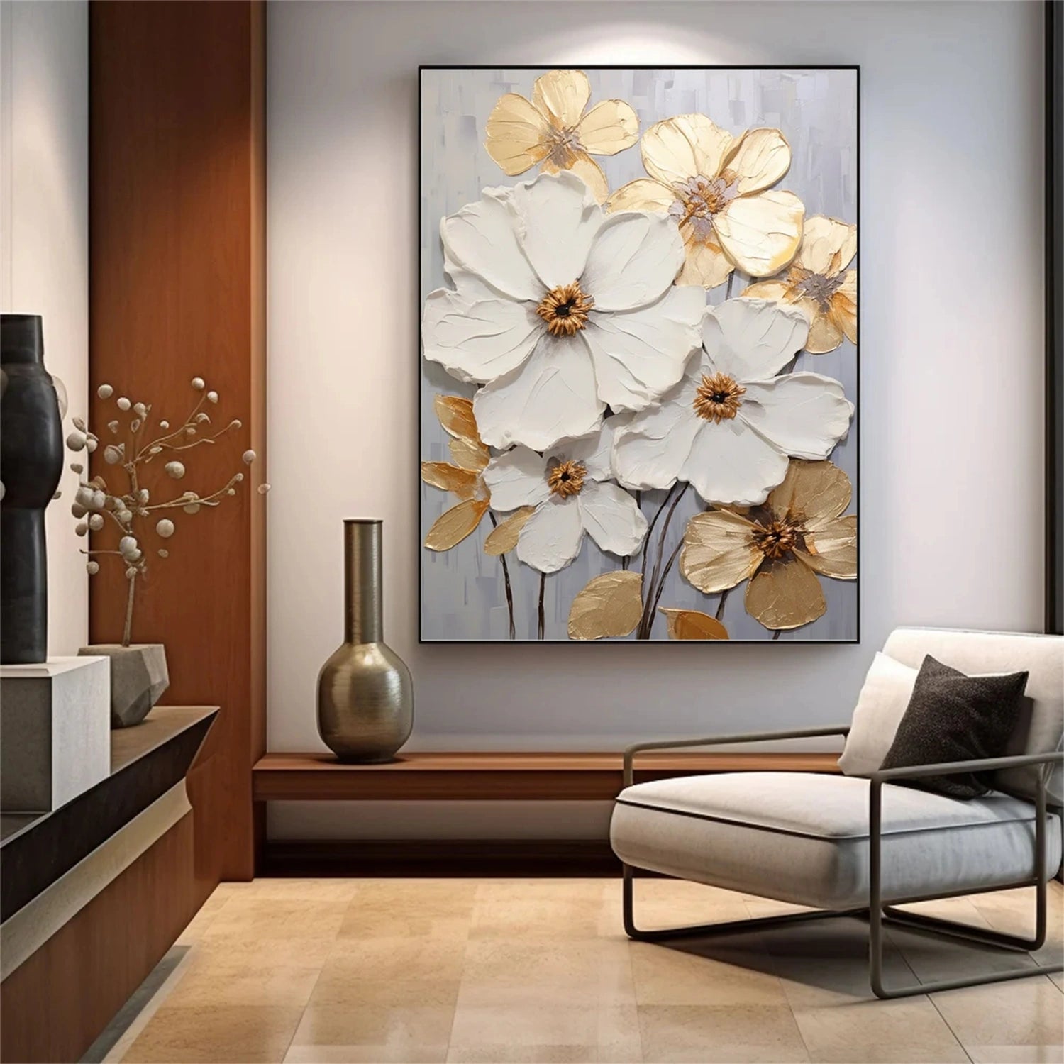 Flower & Tree Abstract Textured Wall Art #ML095