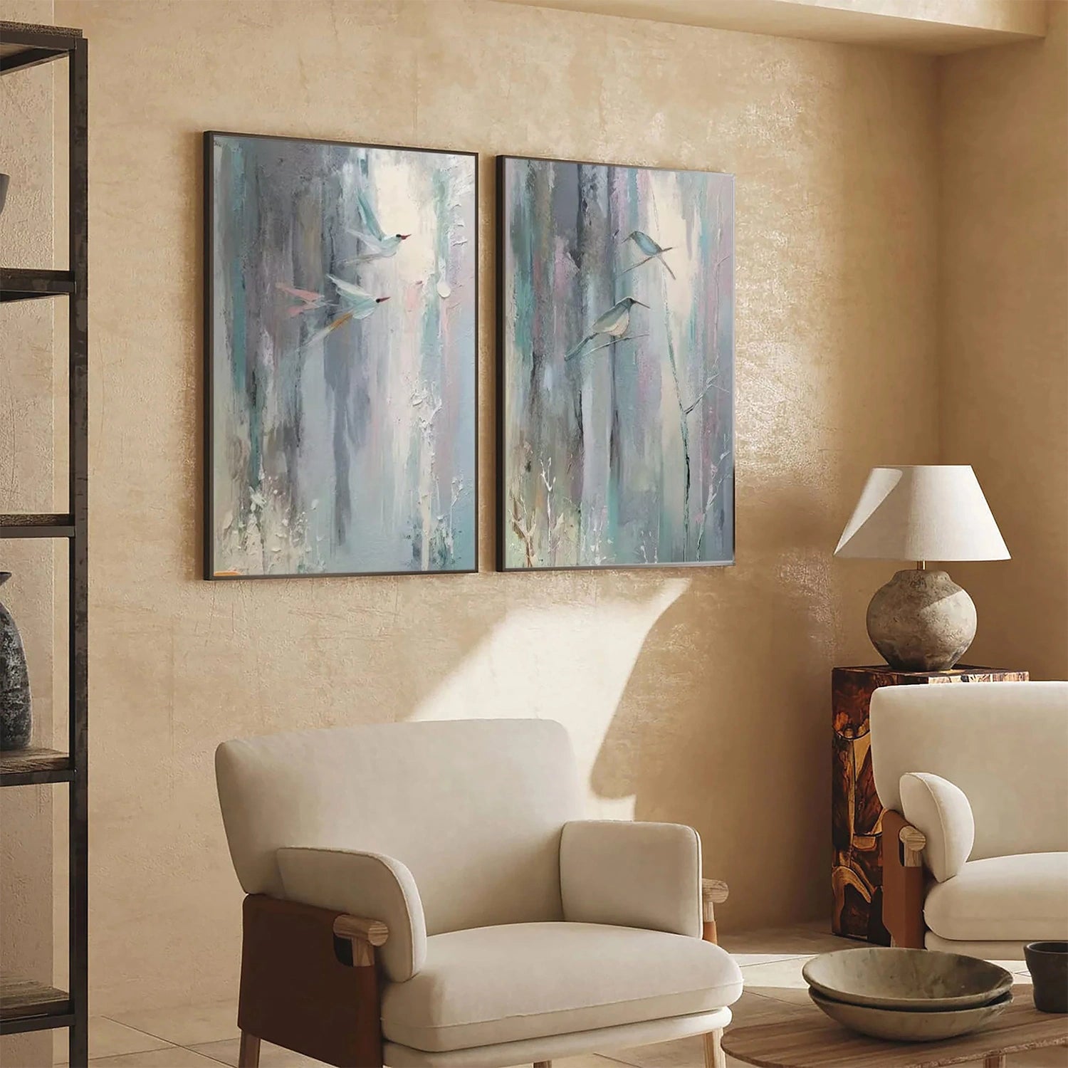 Abstract Animal Wall Art Set of 2 #AL151