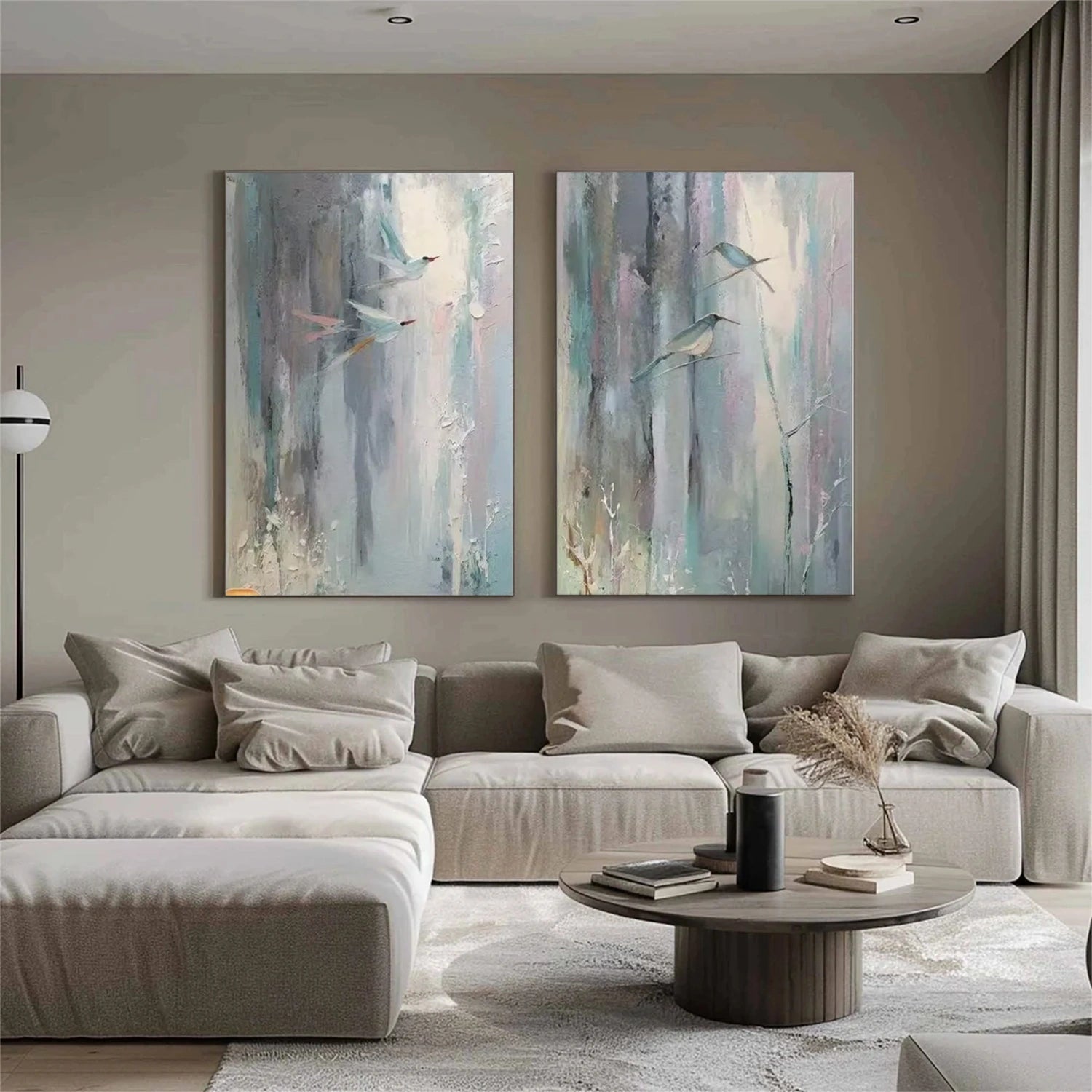 Abstract Animal Wall Art Set of 2 #AL151
