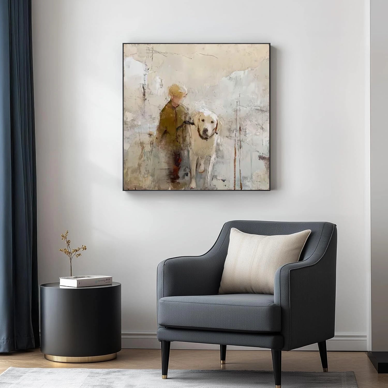 Abstract Animal Dog Wall Art #AL160