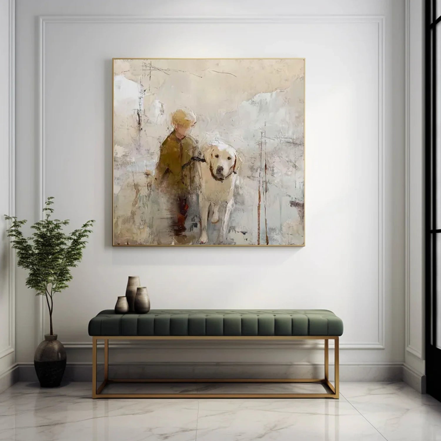 Abstract Animal Dog Wall Art #AL160