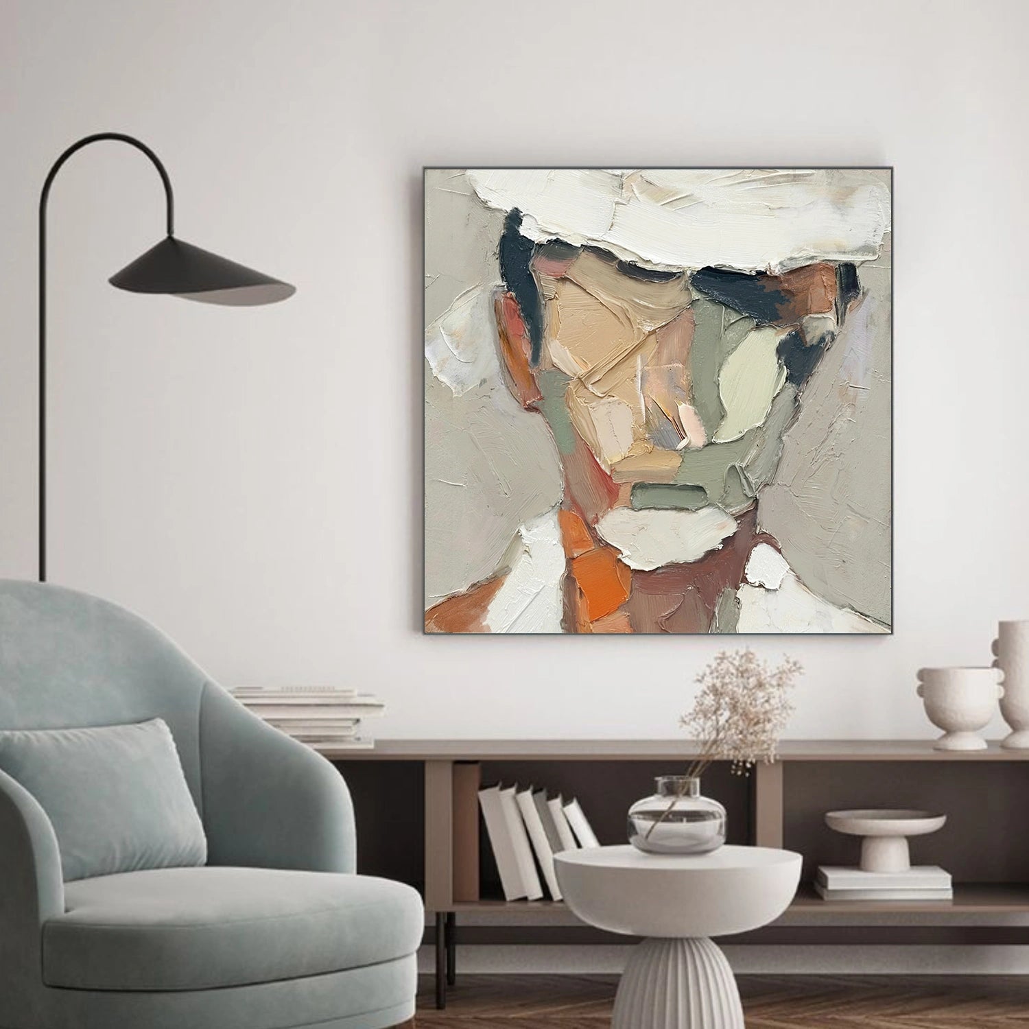 Abstract Portrait Textured Wall Art #AP127