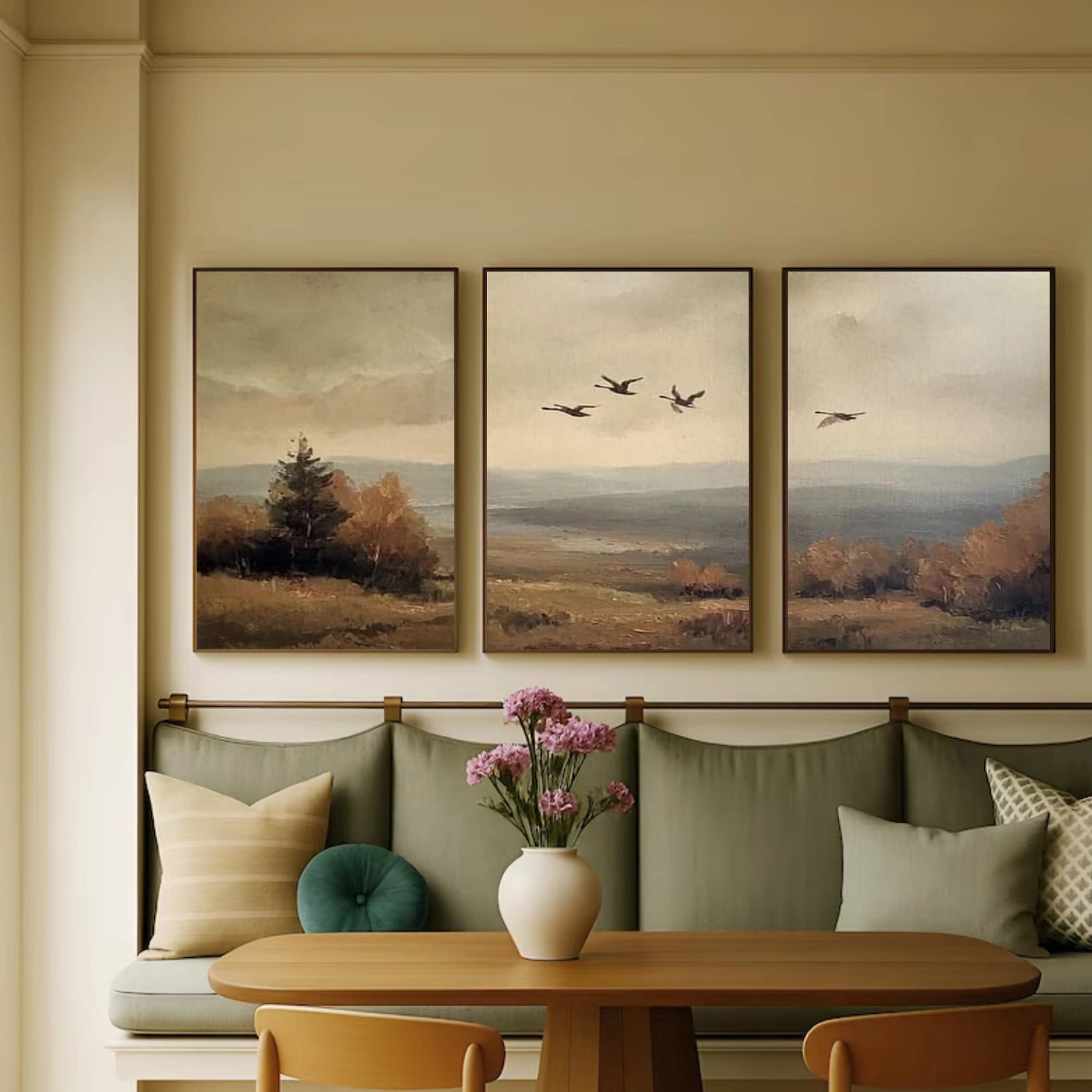 Flower & Tree Abstract Wall Art Set of 3 #ML154